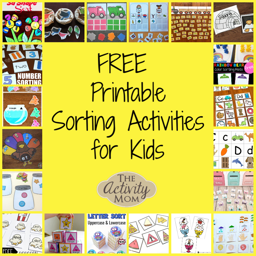 Free Printable Sorting Activities For Kids The Activity Mom