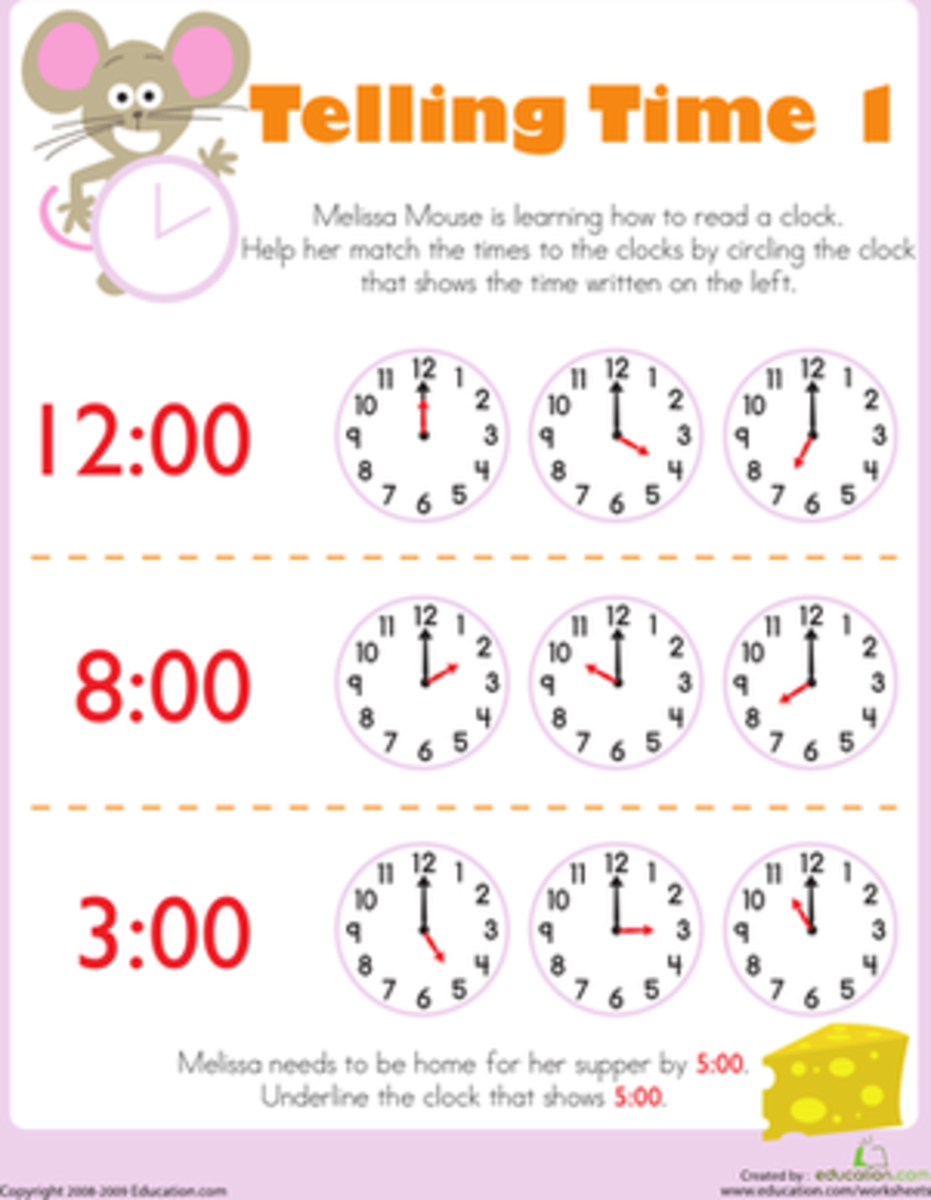 Free Printable Time Worksheets For Kids HubPages
