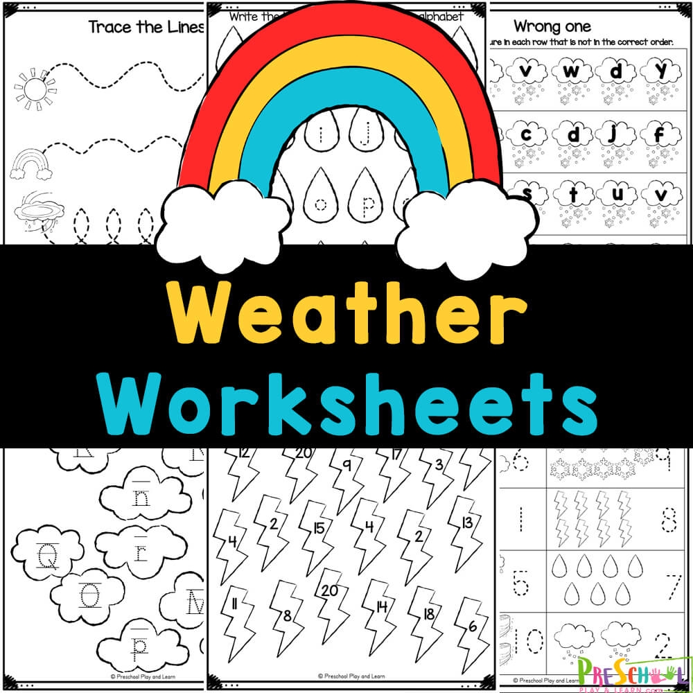  Free Printable Weather Worksheets For Preschoolers U0026 Kindergarten