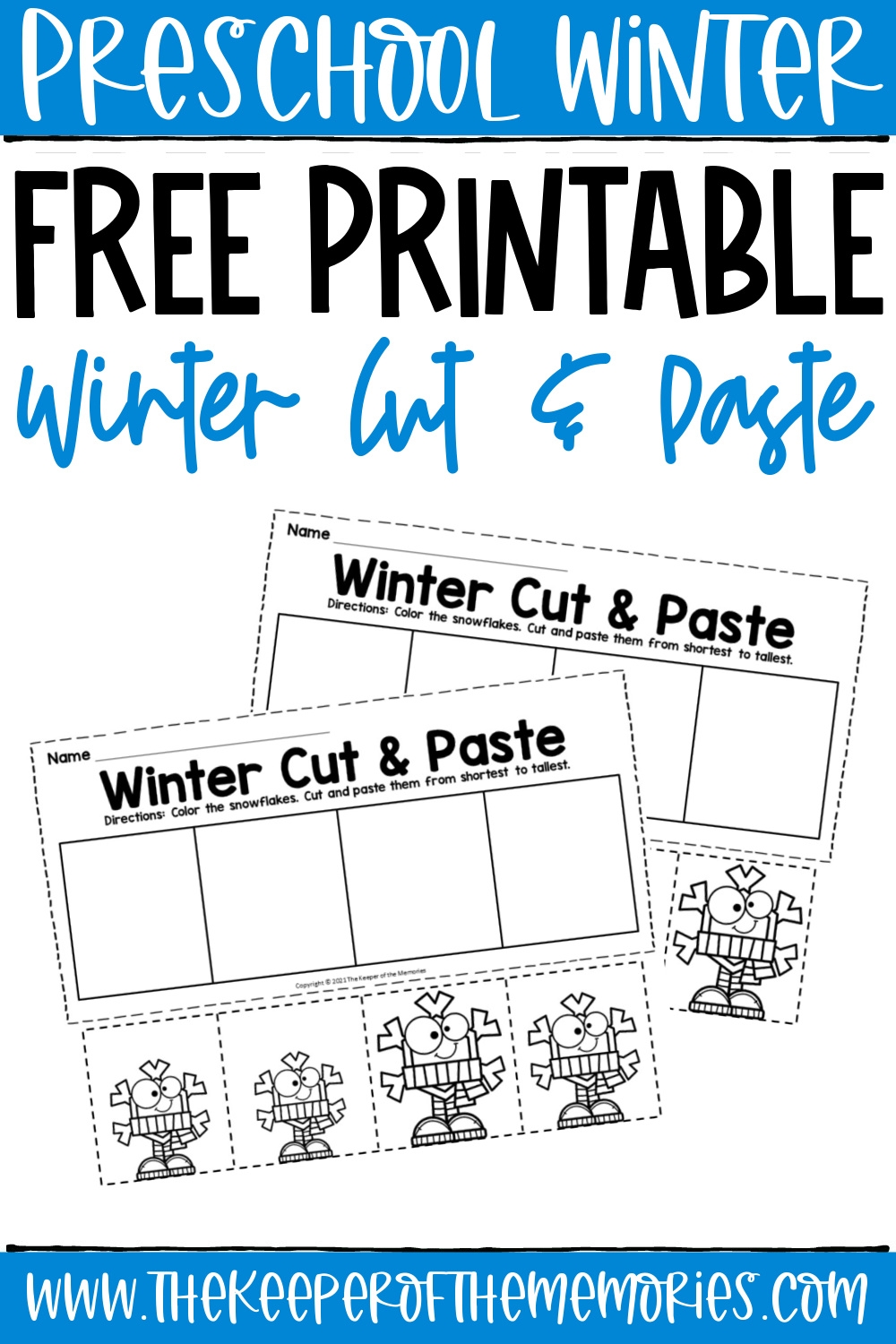 Free Printable Winter Cut And Paste Worksheets For Preschoolers 