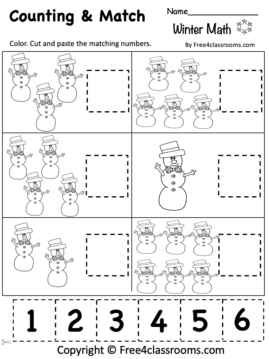 Free Printable Winter Worksheet For Preschool Free Worksheets Free4Classrooms
