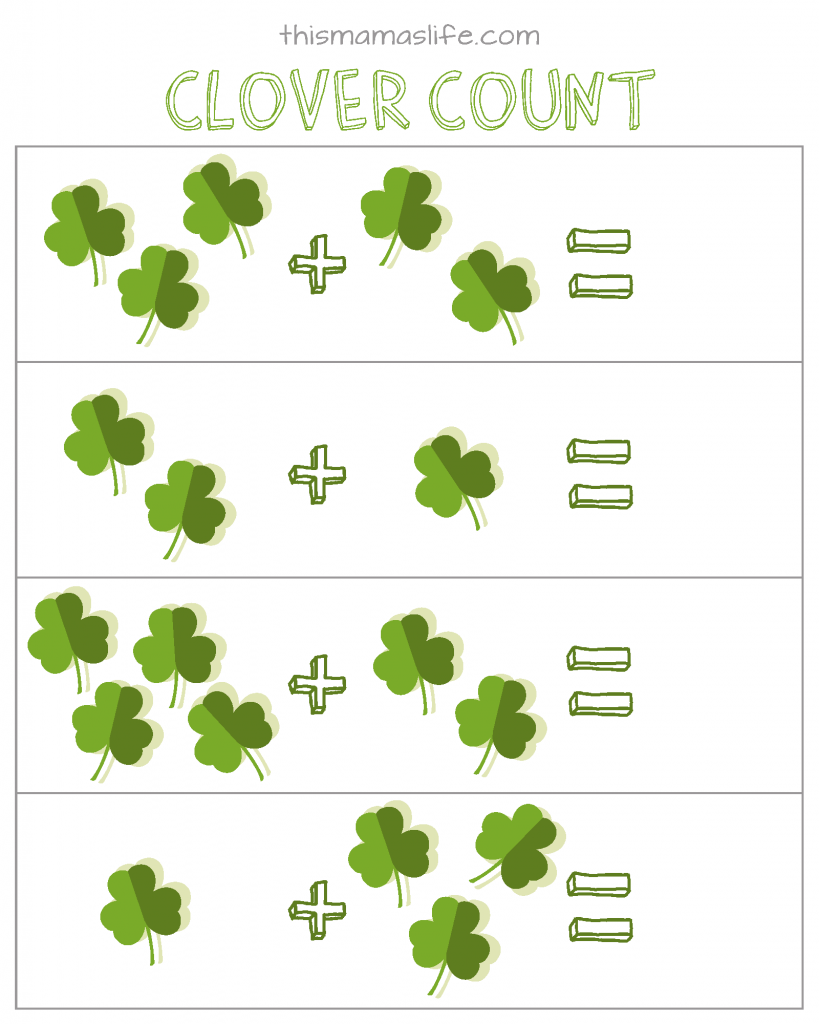 Free Printables St Patrick s Day Counting Match Up U0026 Word 