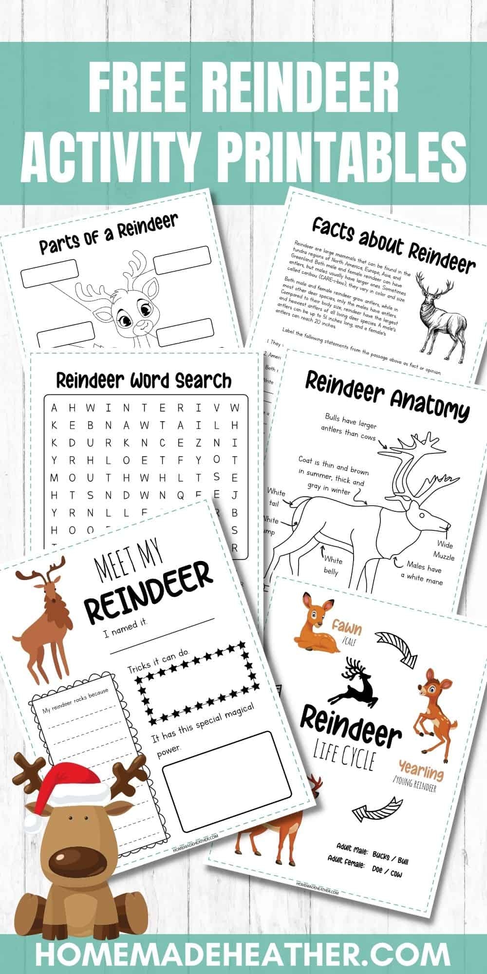 Free Reindeer Activity Printables Homemade Heather