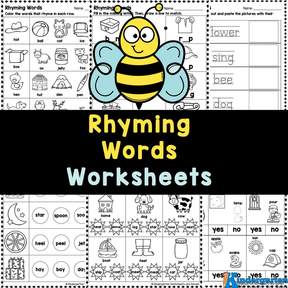 Rhyming Words Worksheets For Kindergarten Pdf