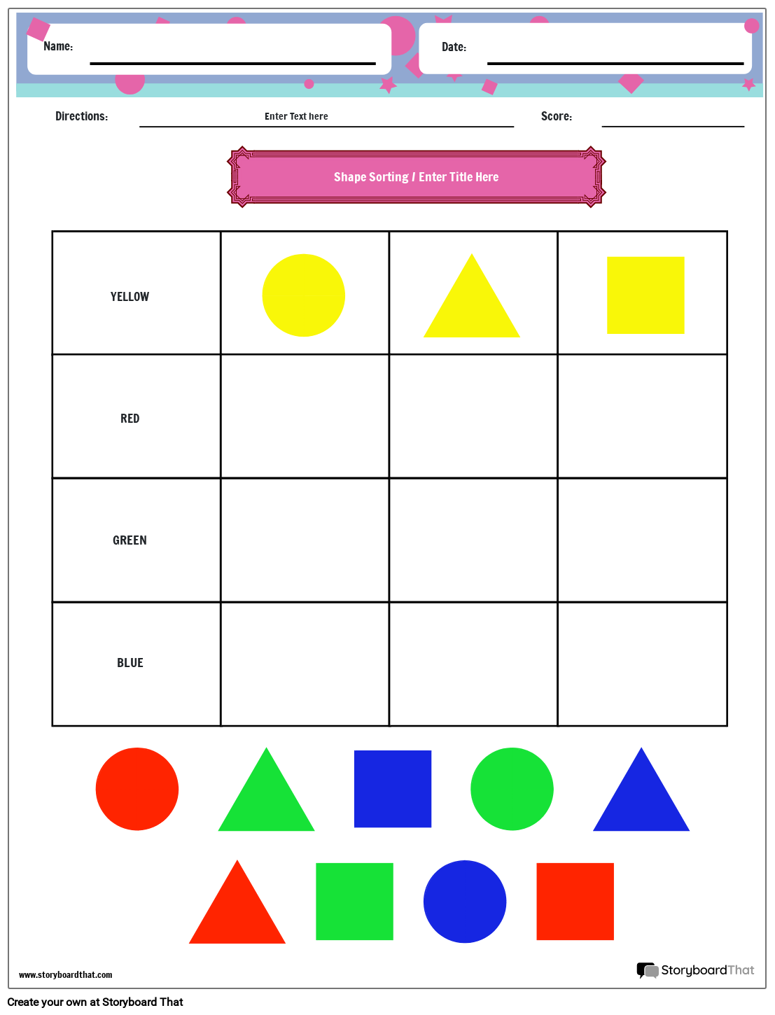 Free Shape Sorting Worksheets Customize And Print