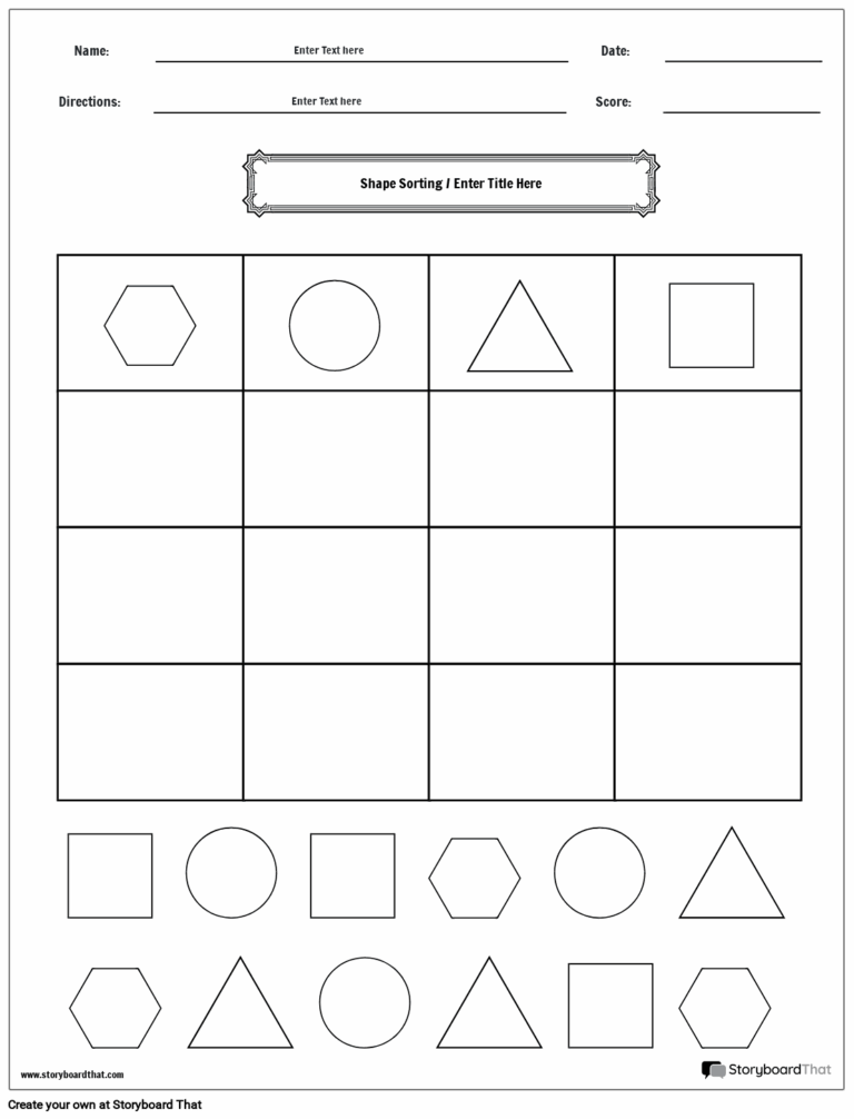 Free Shape Sorting Worksheets Customize And Print
