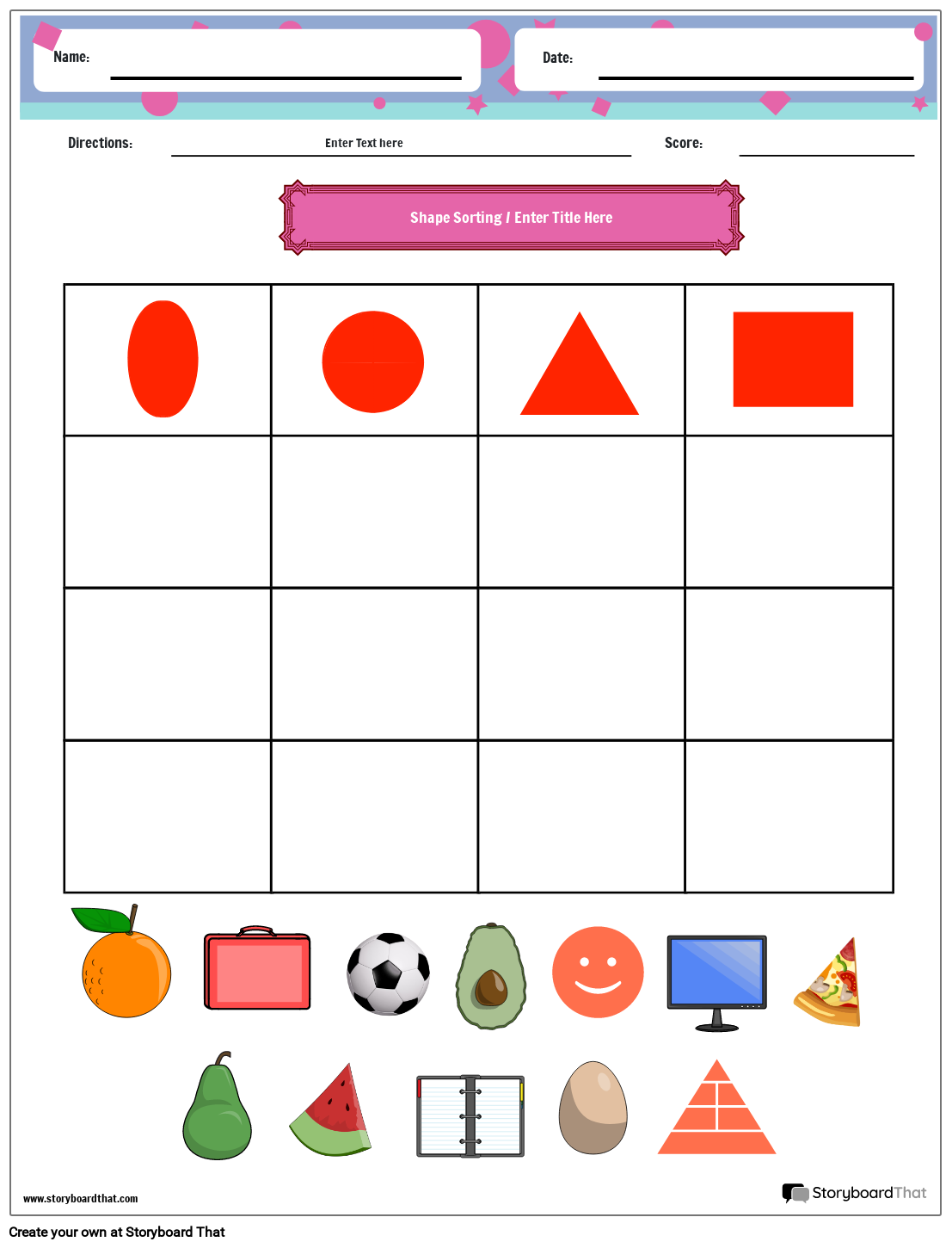 Free Shape Sorting Worksheets Customize And Print Worksheets Library