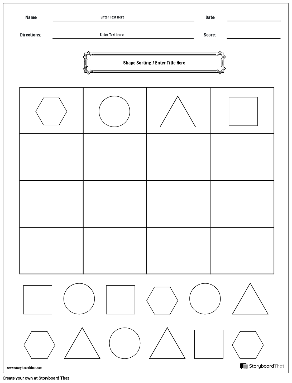 Free Categorizing Worksheets For Kindergarten