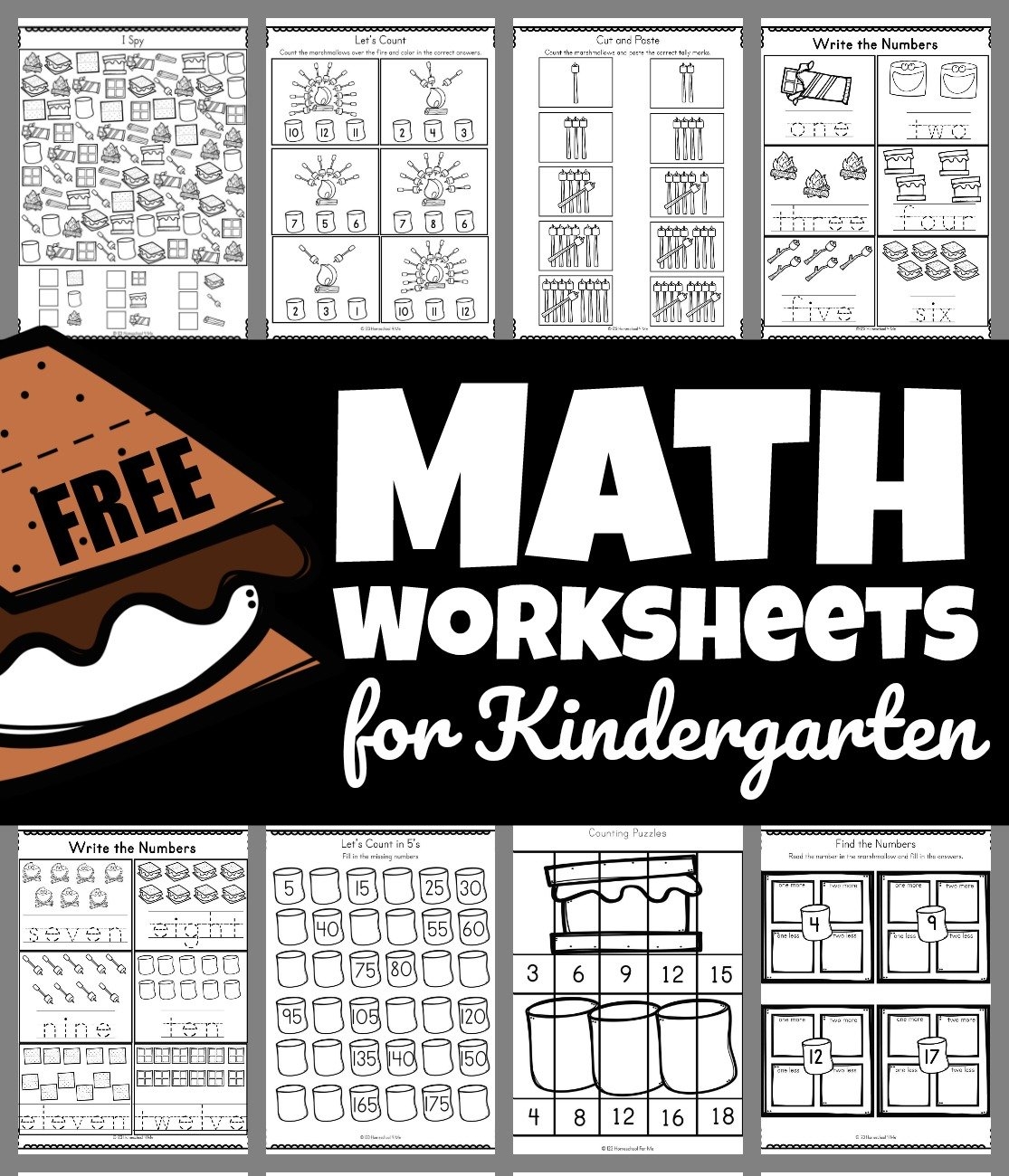 FREE Smores Camping Worksheets For Kindergarten Summer Math