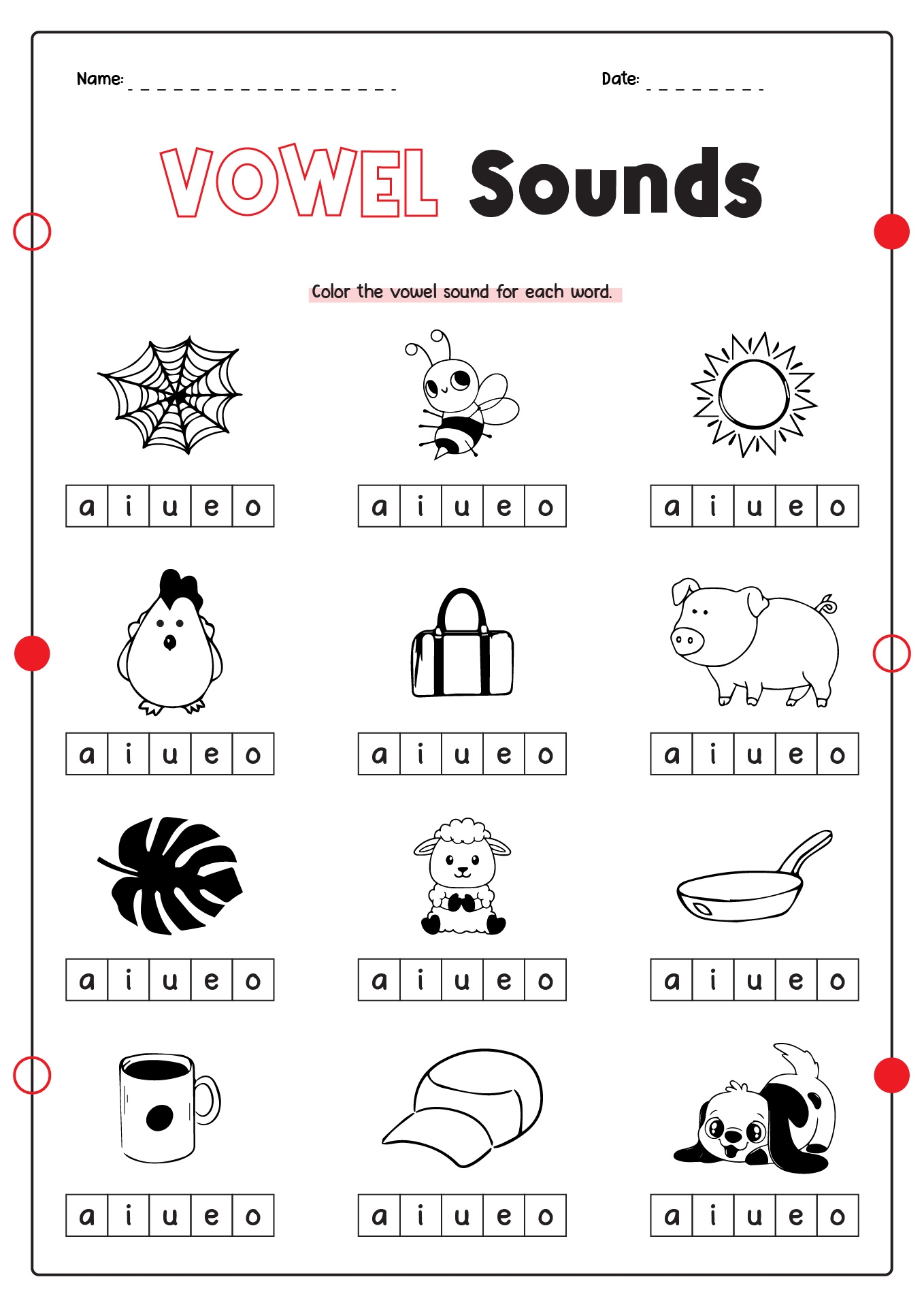 Free Spanish Vowels Worksheet Download Free Spanish Vowels 