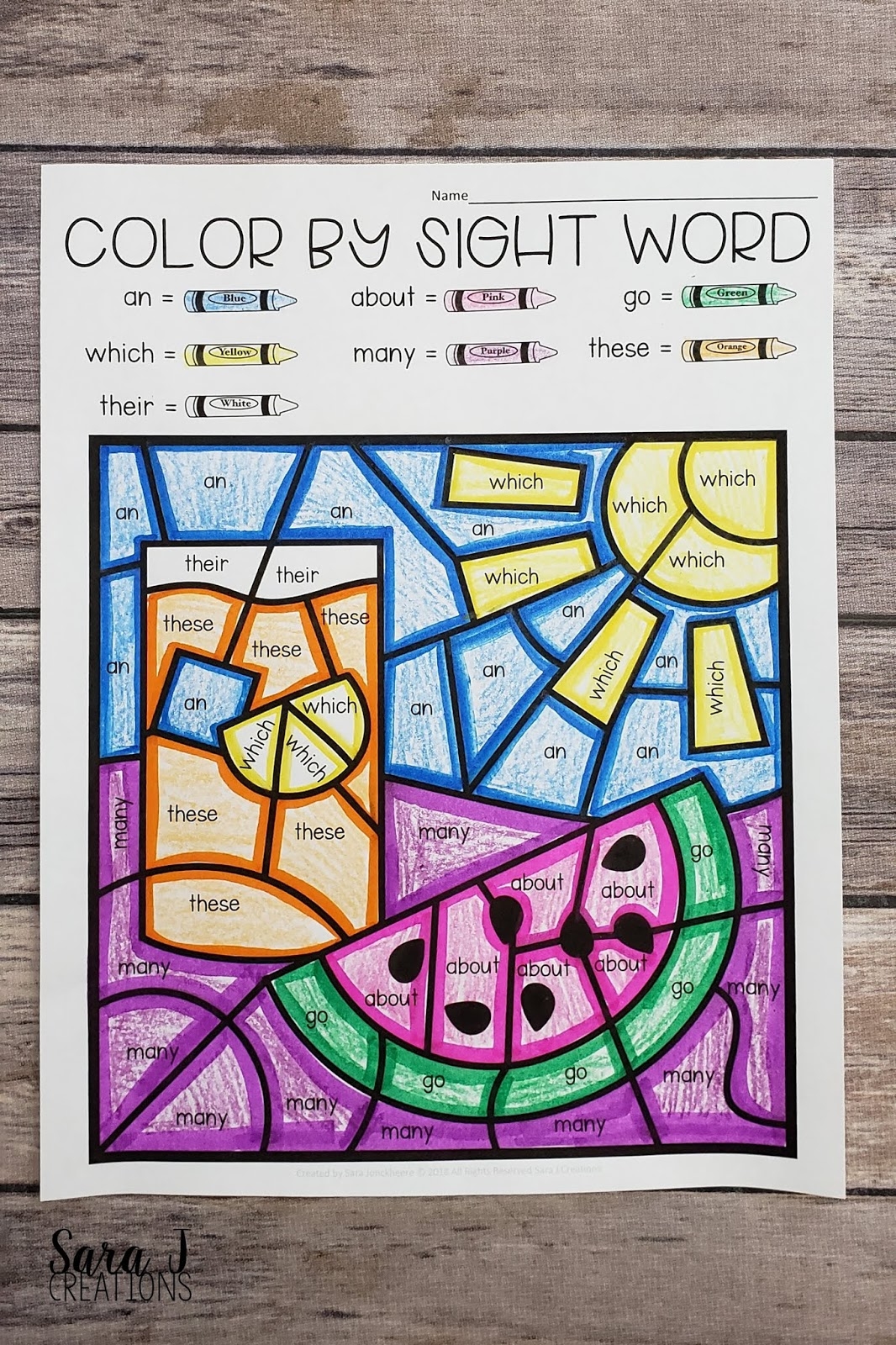 Sight Word Coloring Worksheets For Kindergarten