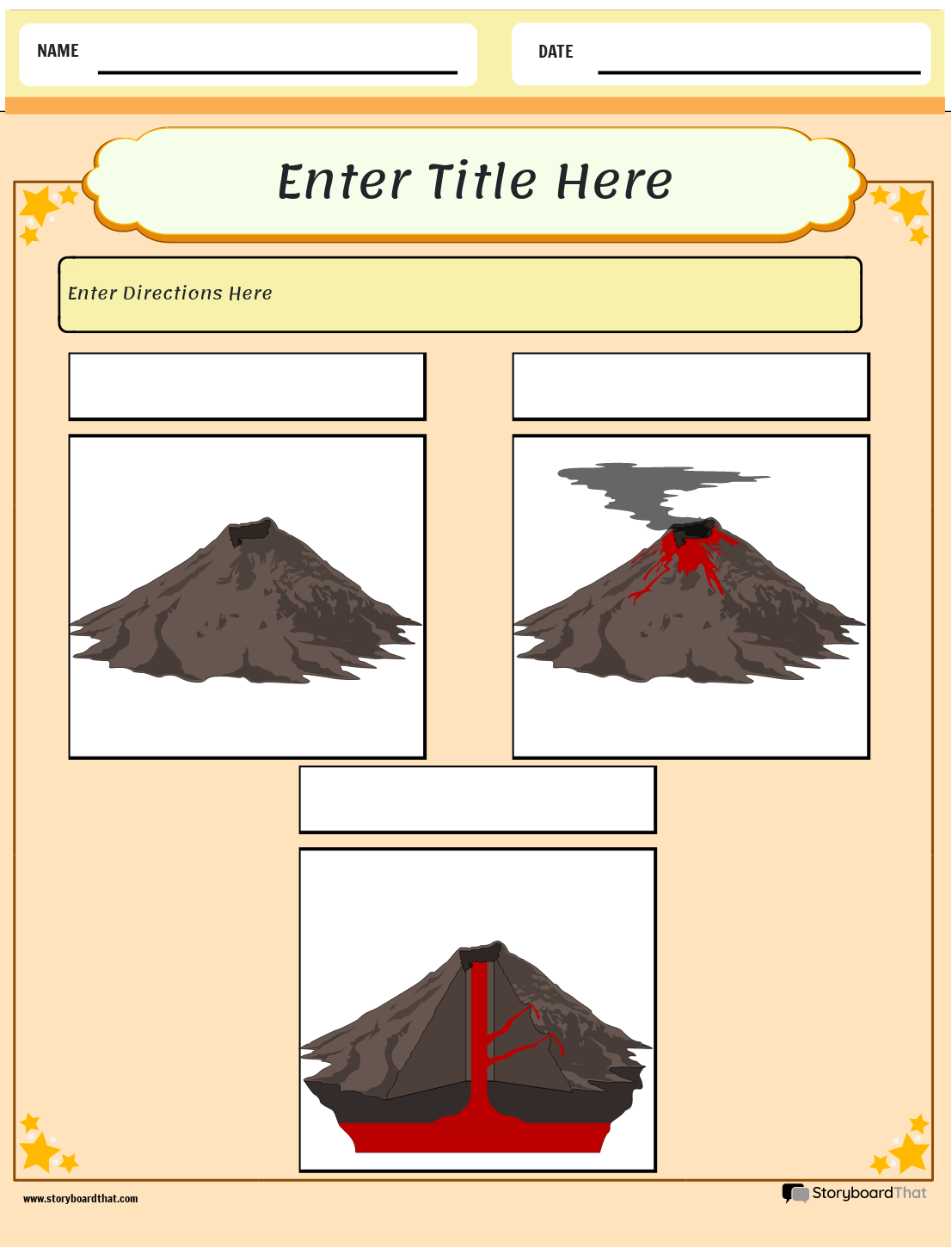 Free Volcano Worksheets Vocabulary U0026 Diagram Studies
