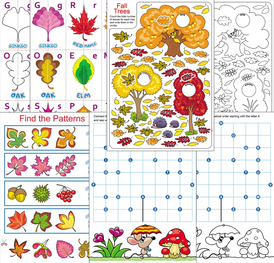 Free Printable Fall Worksheets Kindergarten