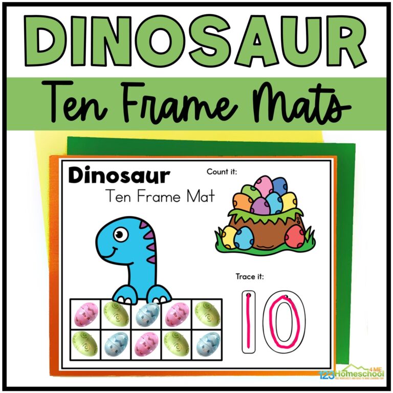 Fun Math For Dino Lovers With Dinosaur Ten Frame Activity FREE Printable 