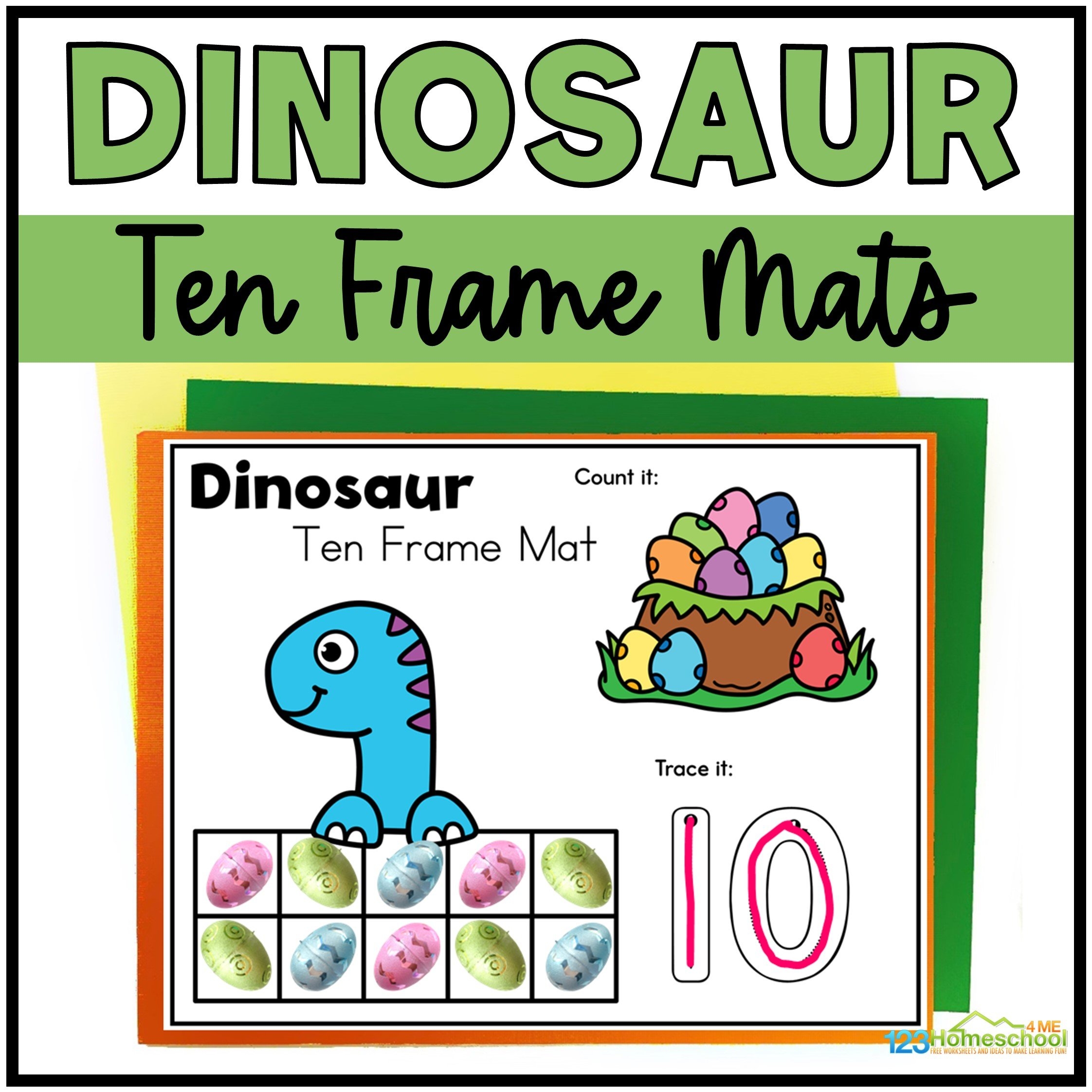 Fun Math For Dino Lovers With Dinosaur Ten Frame Activity FREE Printable