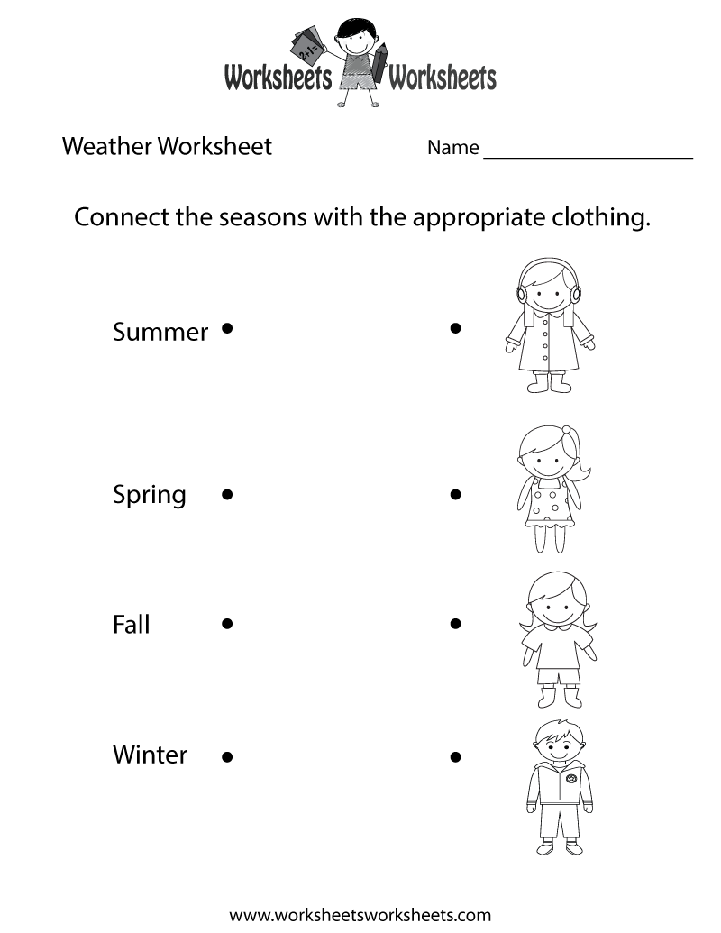 Fun Weather Worksheet Worksheets Worksheets