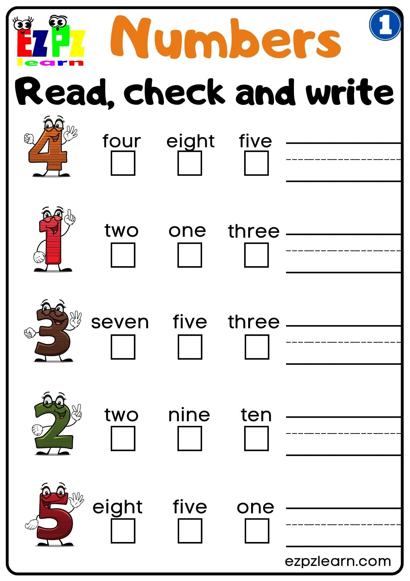 Kindergarten Printable Worksheets 5 K-5