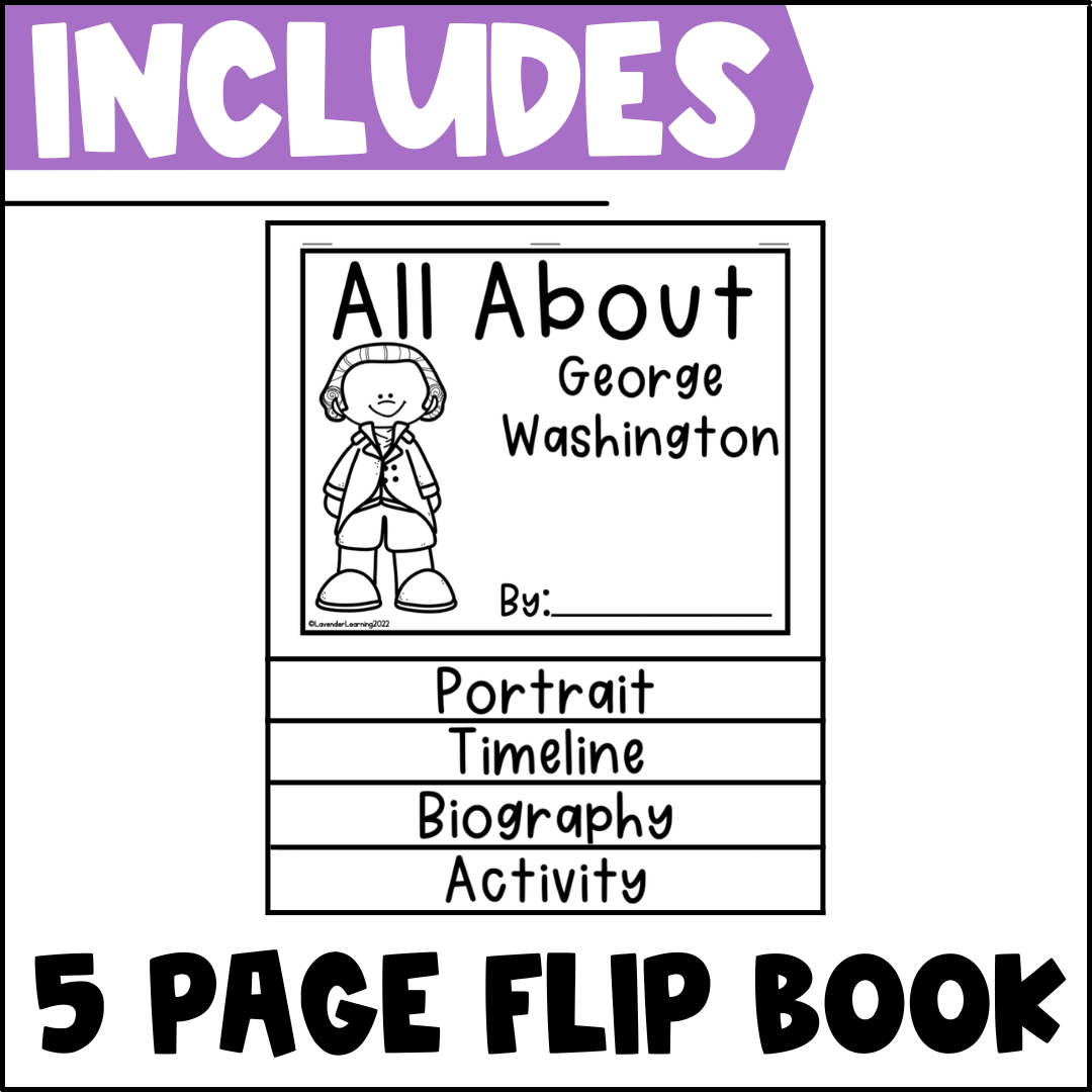 George Washington Biography Activities For Kindergarten 1st Grade 