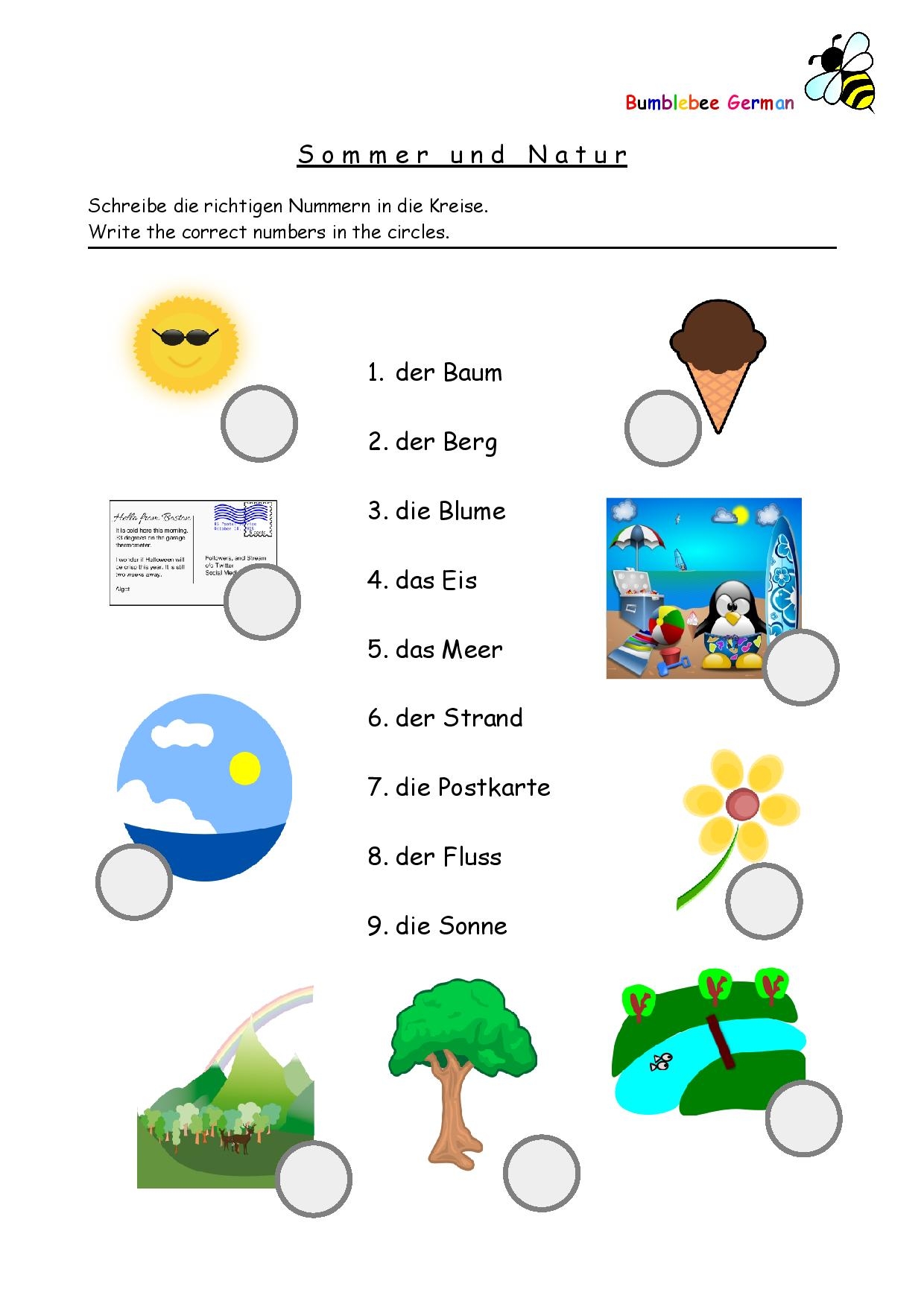 German Worksheets For Kids Printouts BeeGerman Worksheets Library