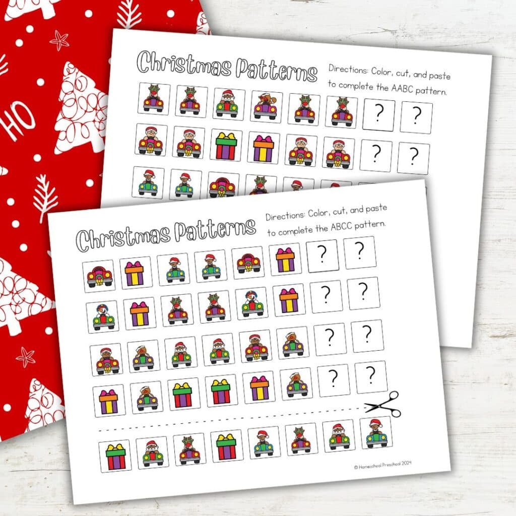 Get Into The Holiday Spirit With Christmas Pattern Worksheets Get Into The Holiday Spirit With Christmas Pattern Worksheets