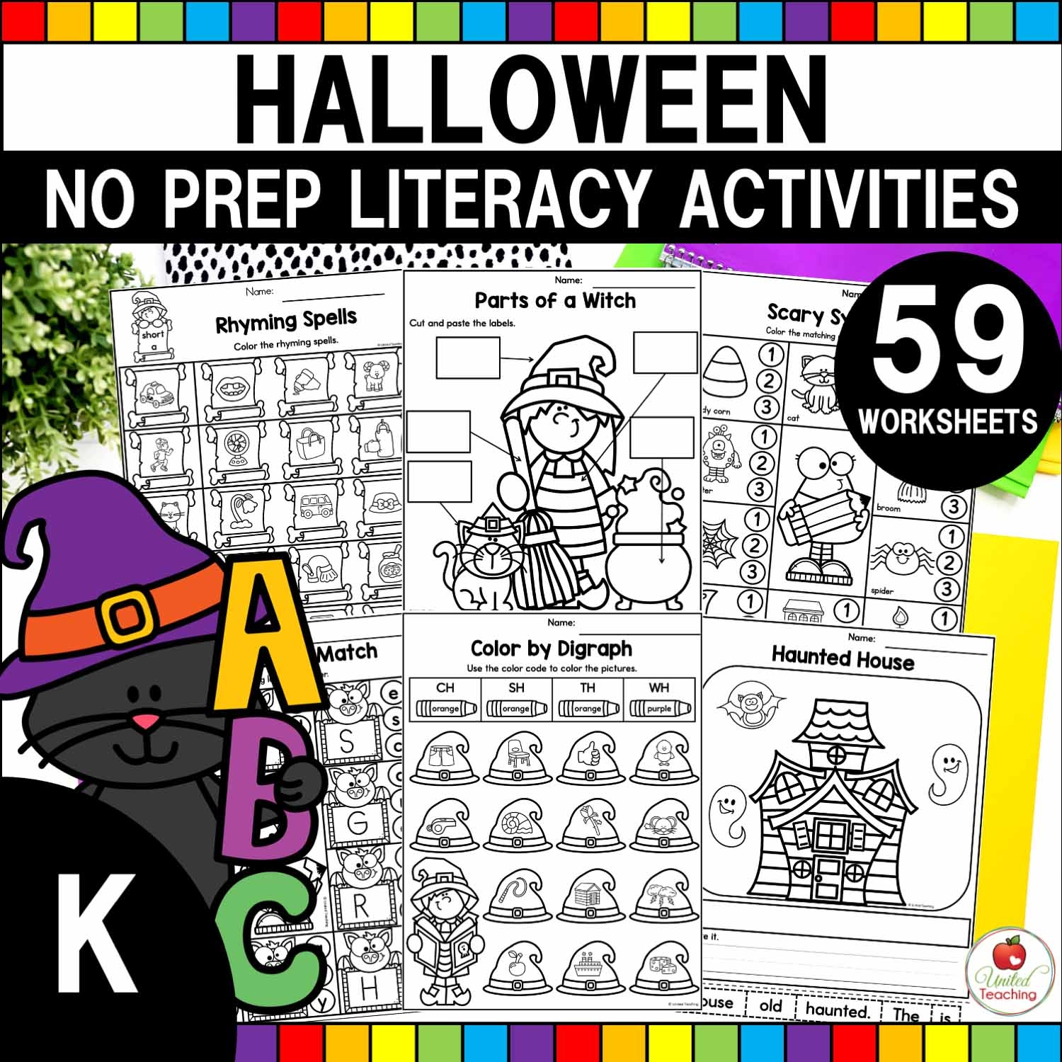 Halloween Math Kindergarten Worksheets