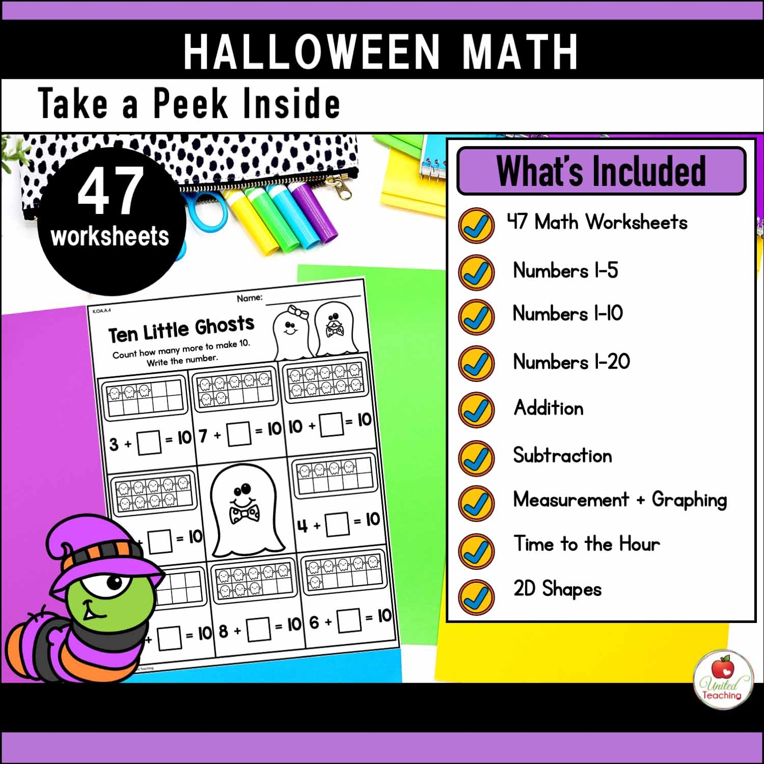 Free Kindergarten Halloween Math Worksheets Free Kindergarten Halloween Math Worksheets