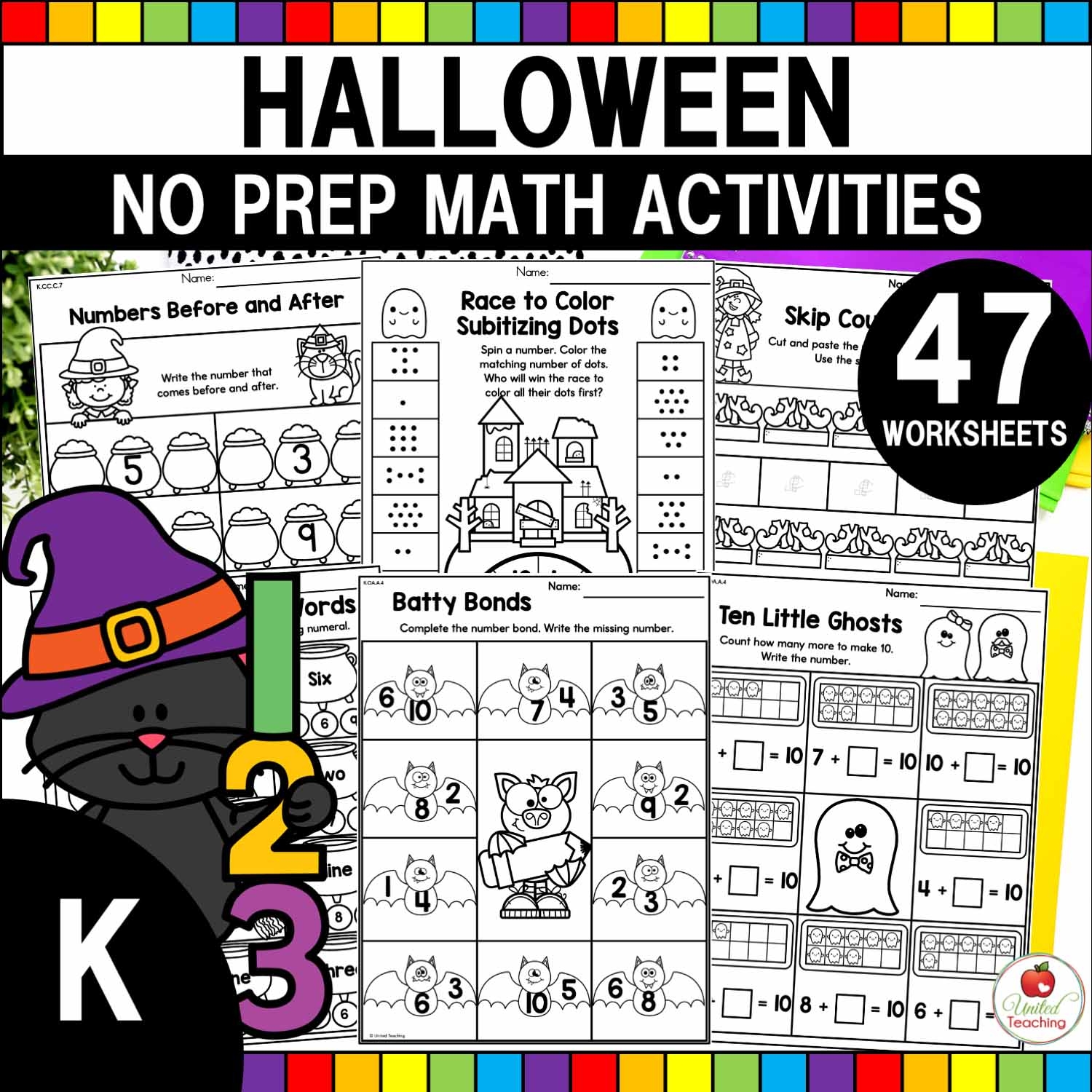 Kindergarten Halloween Math Worksheets Kindergarten Halloween Math Worksheets