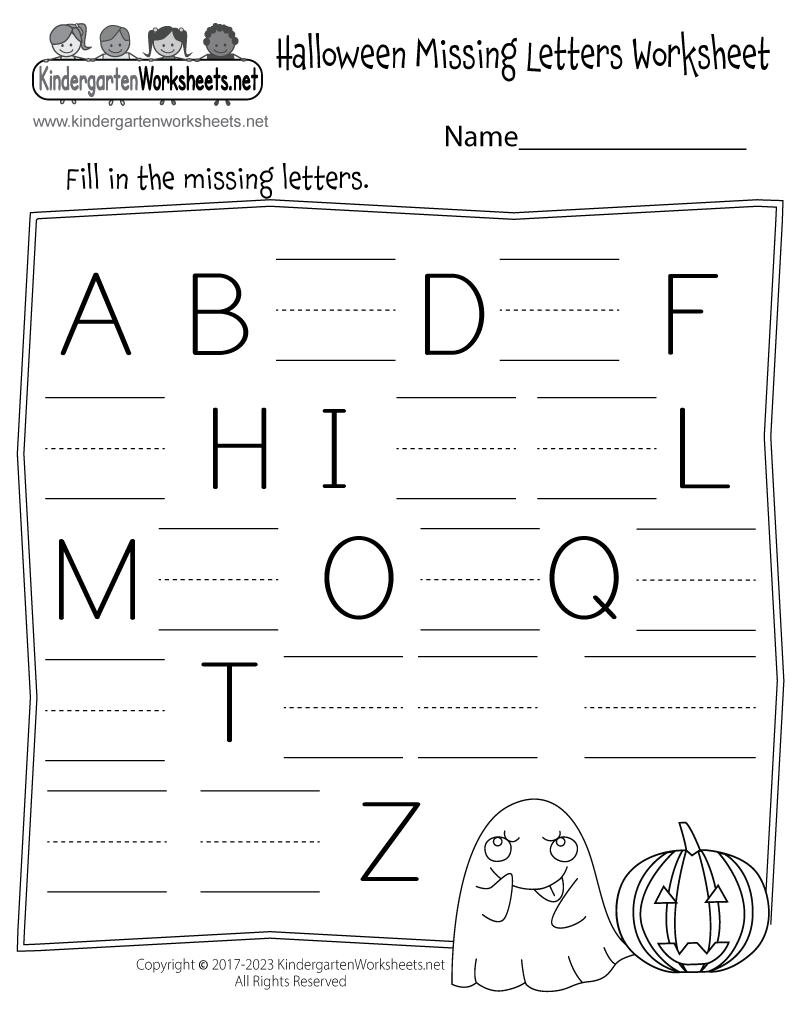 Halloween Missing Letters Worksheet Free Printable Digital U0026 PDF