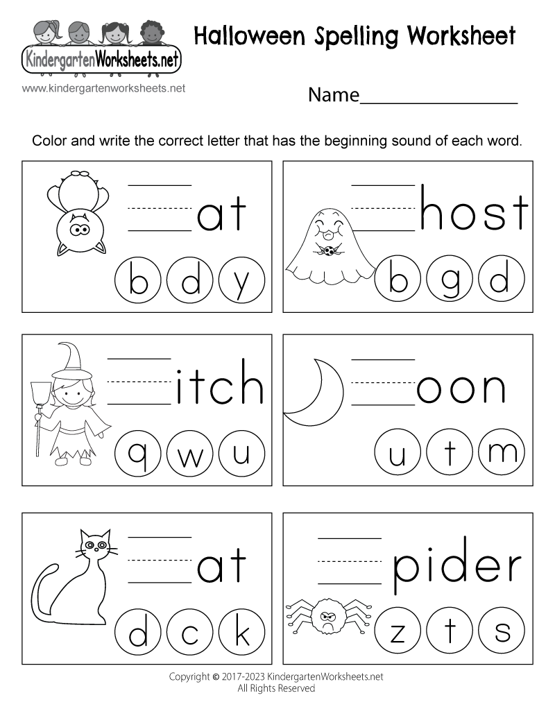 Halloween Spelling Worksheet Free Printable Digital U0026 PDF