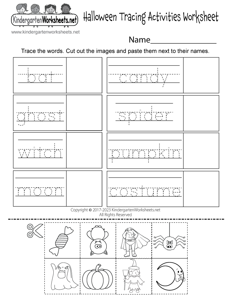 Halloween Tracing Activities Worksheet Free Printable Digital U0026 PDF