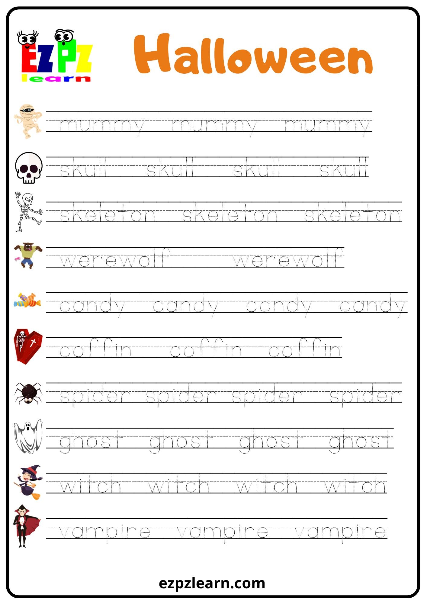 Halloween Worksheets Printables For Kindergarten Halloween Worksheets Printables For Kindergarten