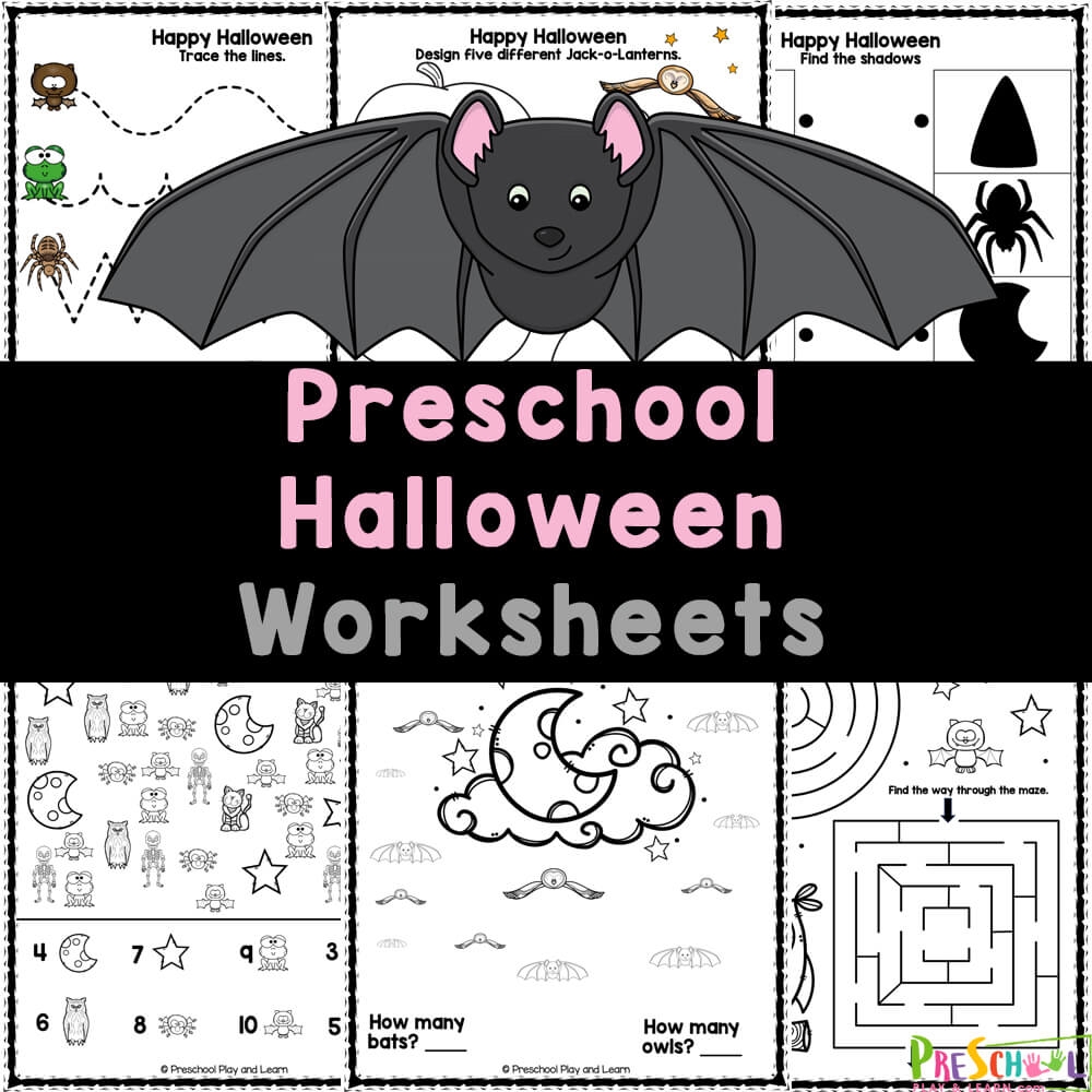 Free Kindergarten Halloween Worksheets