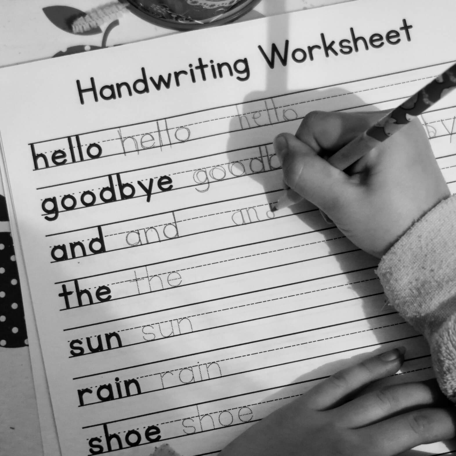 Kindergarten Handwriting Worksheets Printable