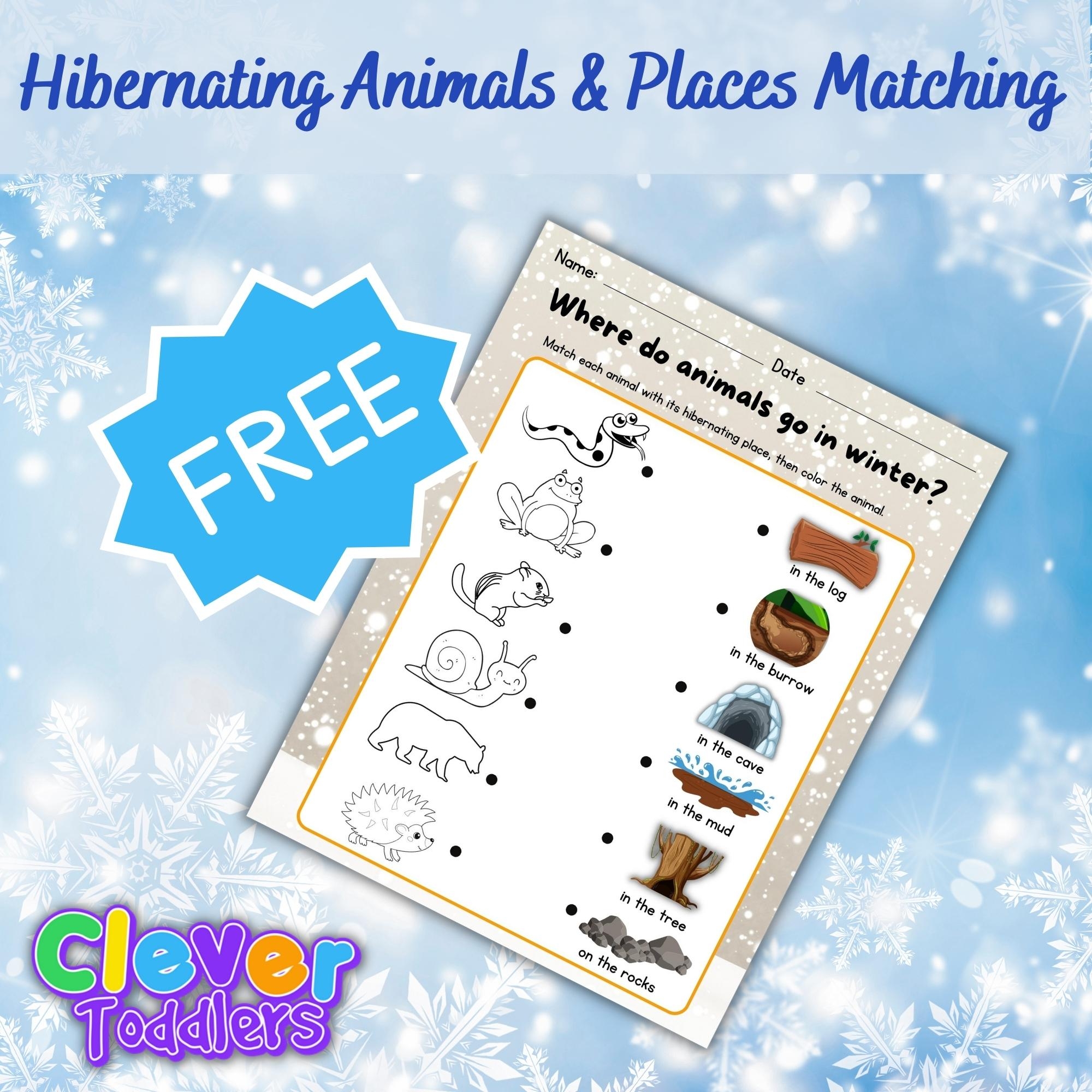 Free Hibernation Worksheets Kindergarten