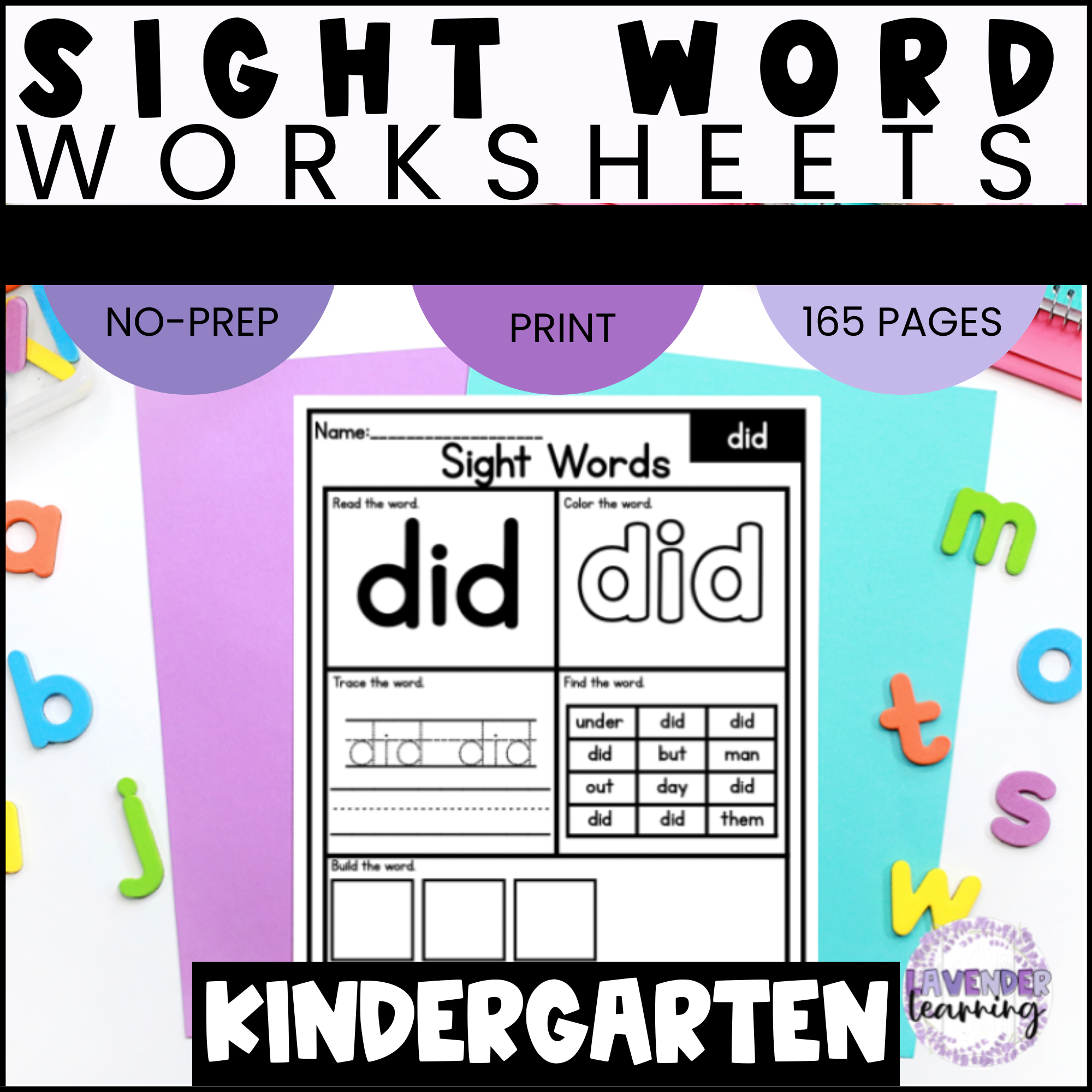 High Frequency Words Worksheets Kindergarten Sight Word Practice Activities Made By Teachers