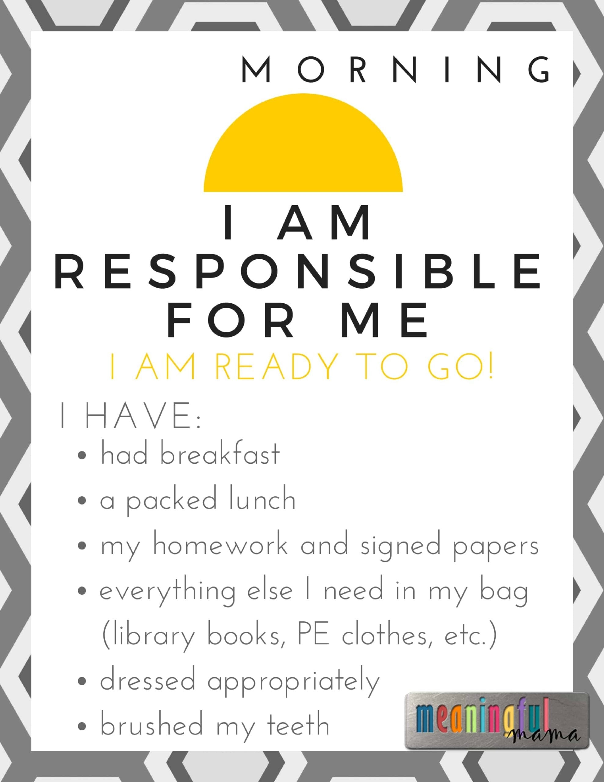 I Am Responsible For Me