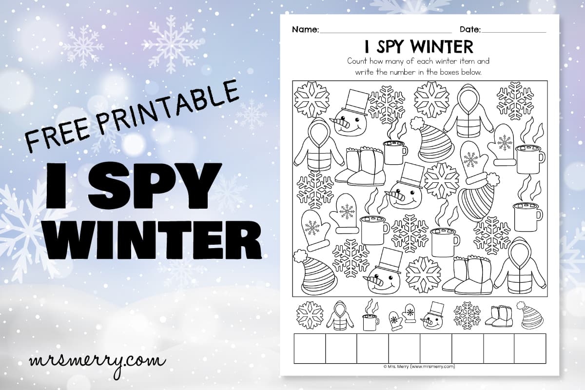 I Spy Winter Free Printable Worksheet Mrs Merry I Spy Winter Free Printable Worksheet Mrs Merry