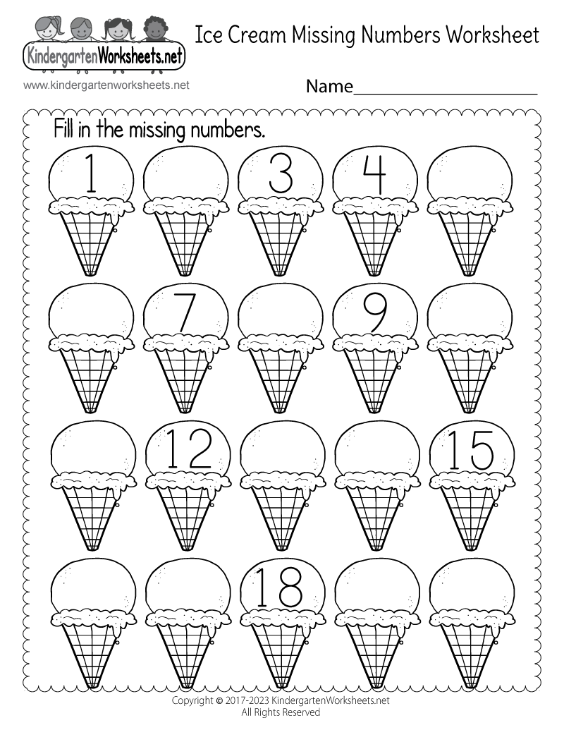 Kindergarten Math Worksheets To 20