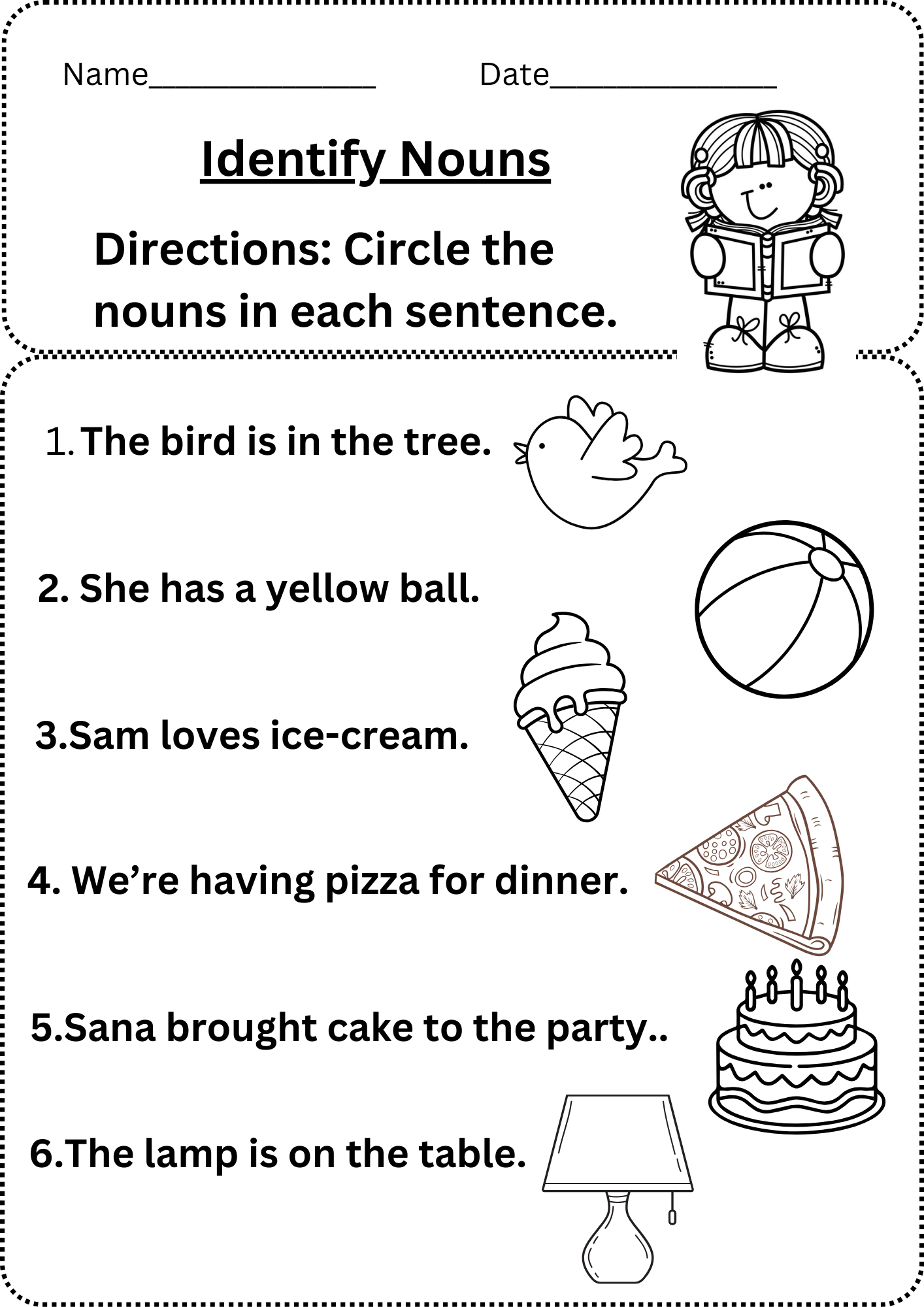 Identify Nouns In A Given Sentence Grade 1 Noun Worksheet Free Downlaod Downloadable Worksheets Identify Nouns In A Given Sentence Grade 1 Noun Worksheet Free Downlaod Downloadable Worksheets