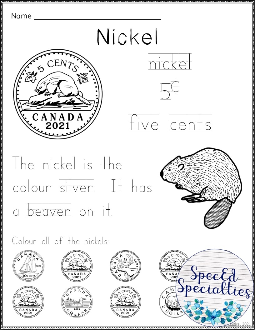 Identifying Canadian Money Worksheets Made By Teachers