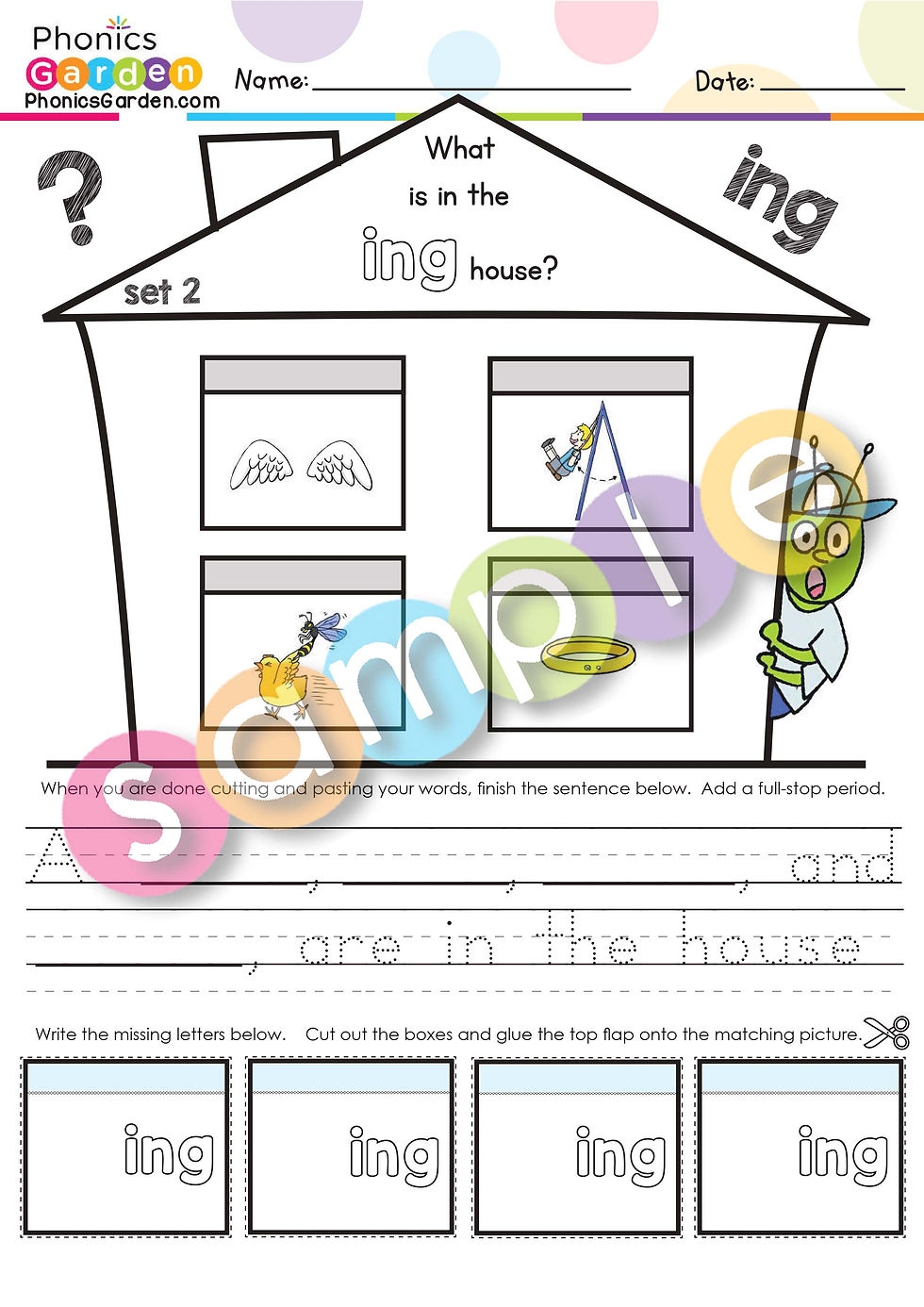 ING Pat a Word Word Family Bundle 85 Pages Phonics Garden