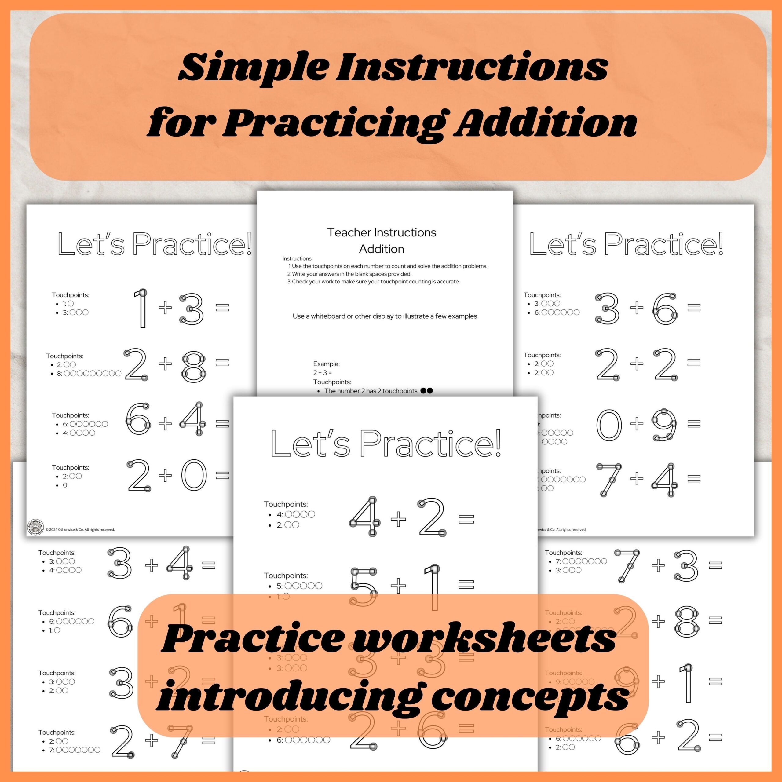 Touchpoint Math Worksheets Kindergarten Touchpoint Math Worksheets Kindergarten