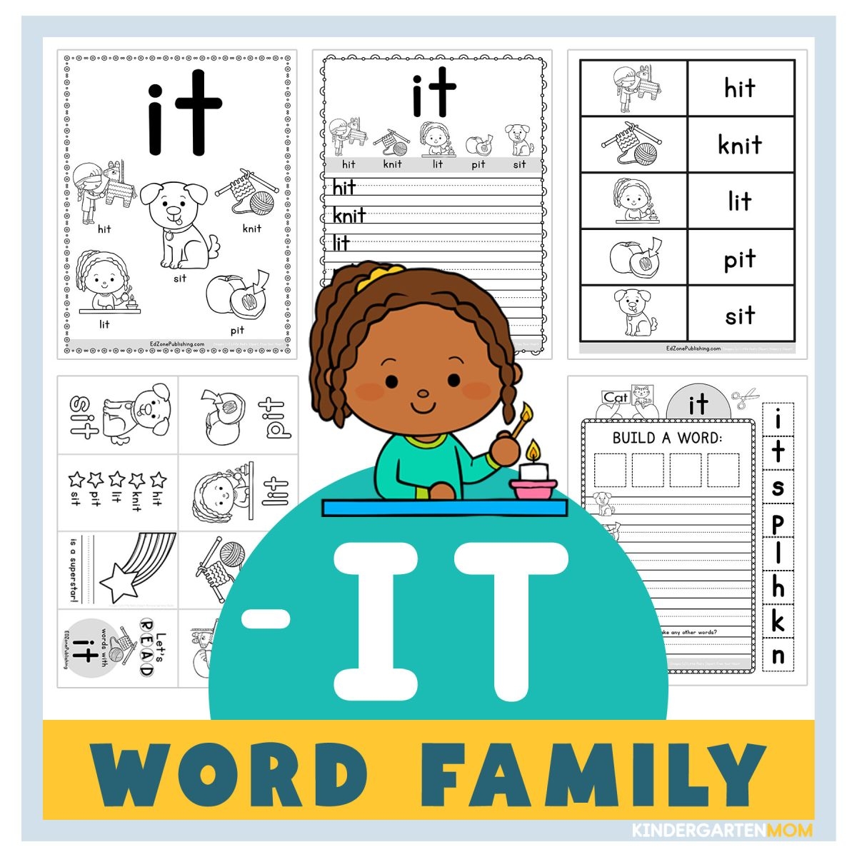 IT Word Family Worksheets Kindergarten Mom IT Word Family Worksheets Kindergarten Mom