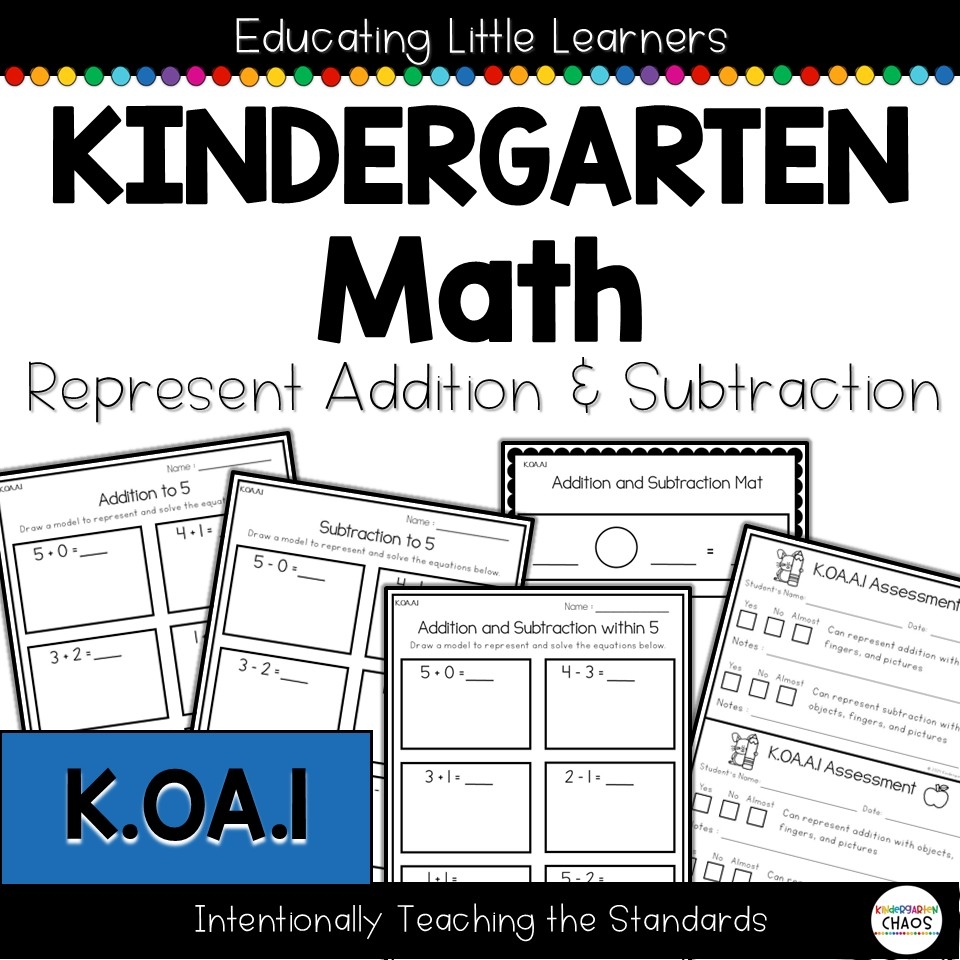 K OA 1 Addition U0026 Subtraction Represent With Objects Drawings Kindergarten K OA 1 Addition U0026 Subtraction Represent With Objects Drawings Kindergarten