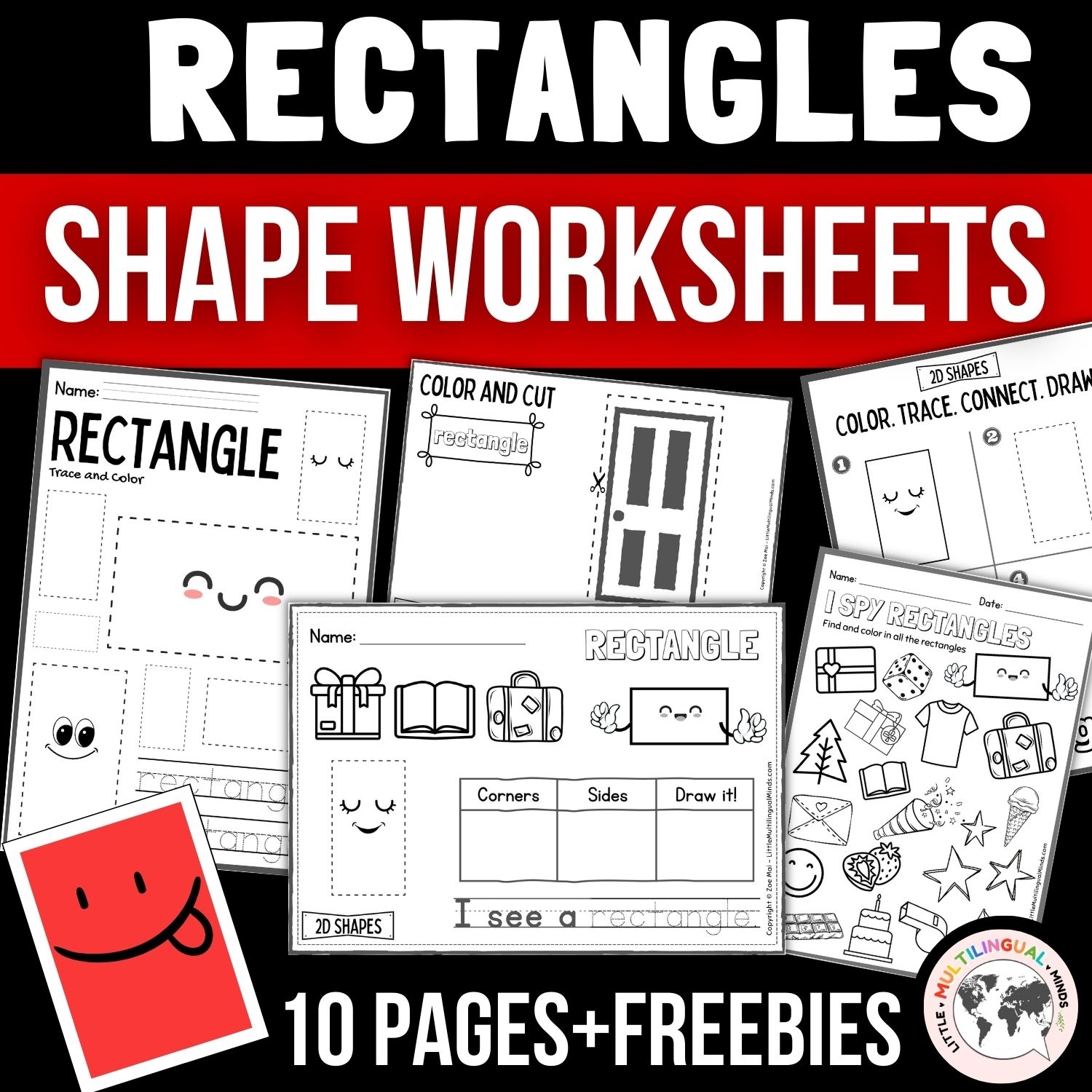 Rectangles For Kindergarten Printable Worksheets