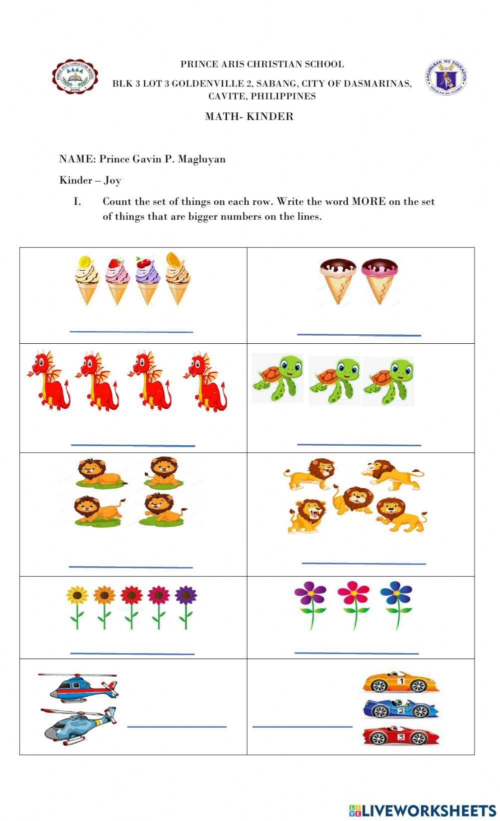 Kindergarten Assessment Worksheets Superstar Worksheets Worksheets Library