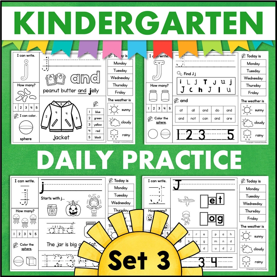 Daily Math Worksheets Kindergarten