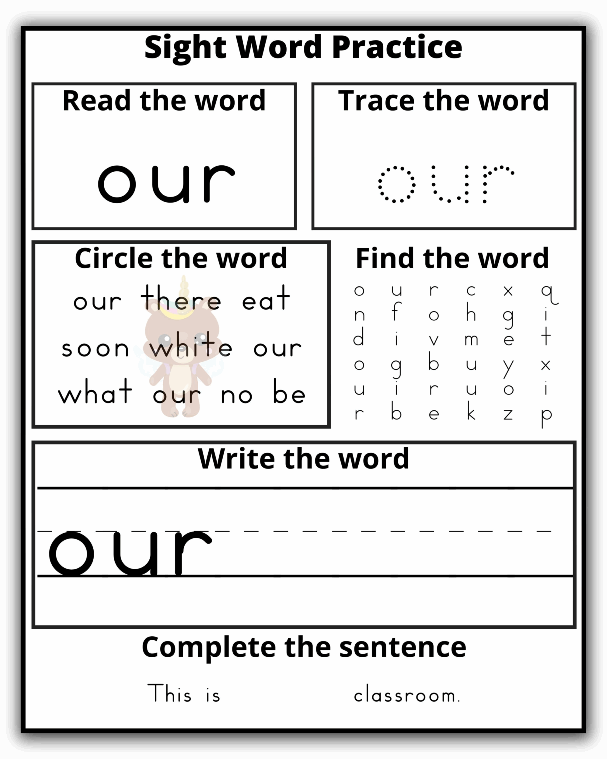 Sight Word Have Worksheet For Kindergarten