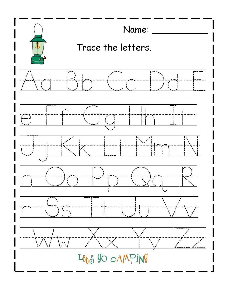Kindergarten Handwriting Worksheets Free