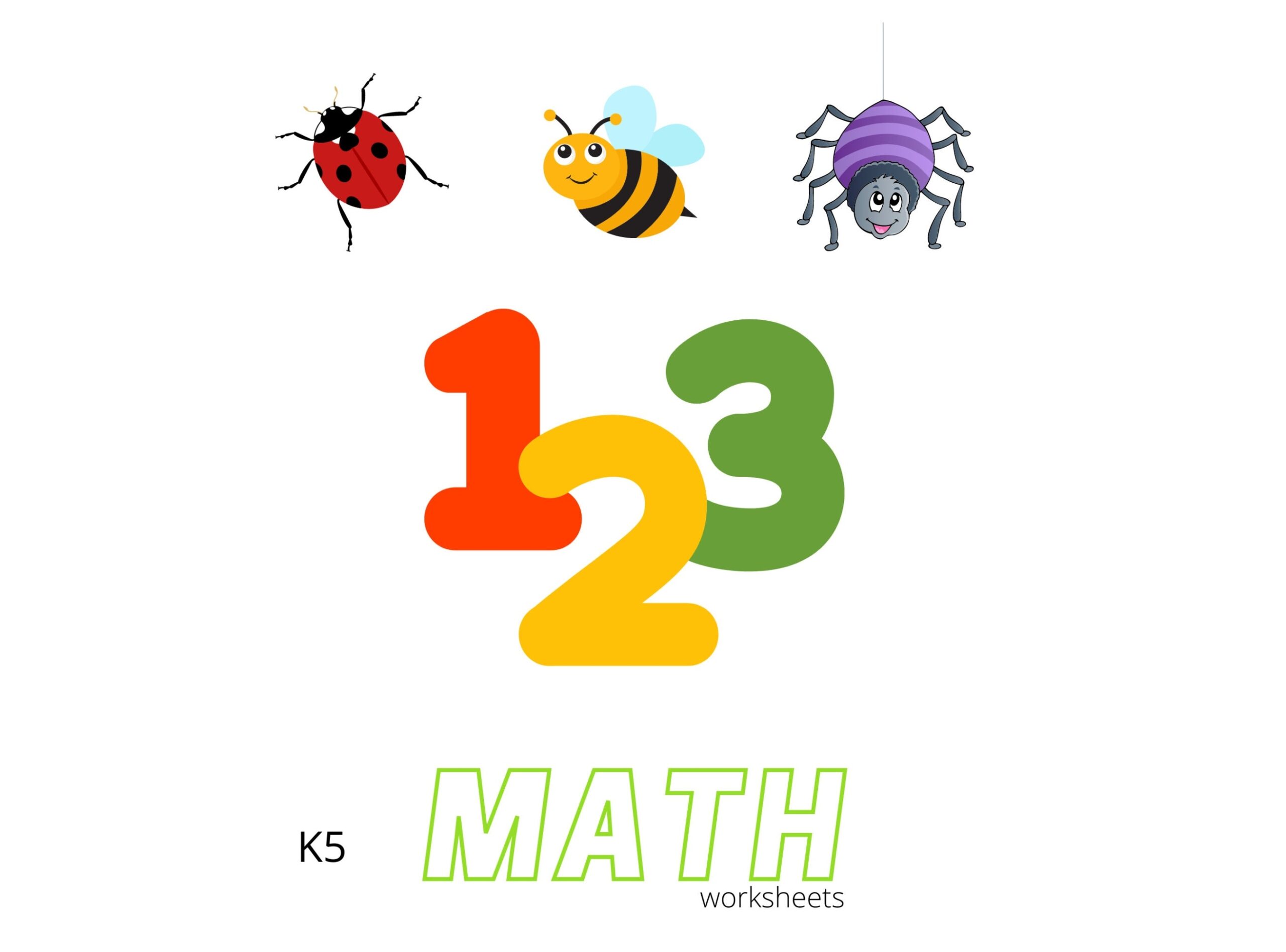KINDERGARTEN Math Book Addition Counting Subtraction K5 Learning Fun Bug Math Homeschool Teachers Students Etsy